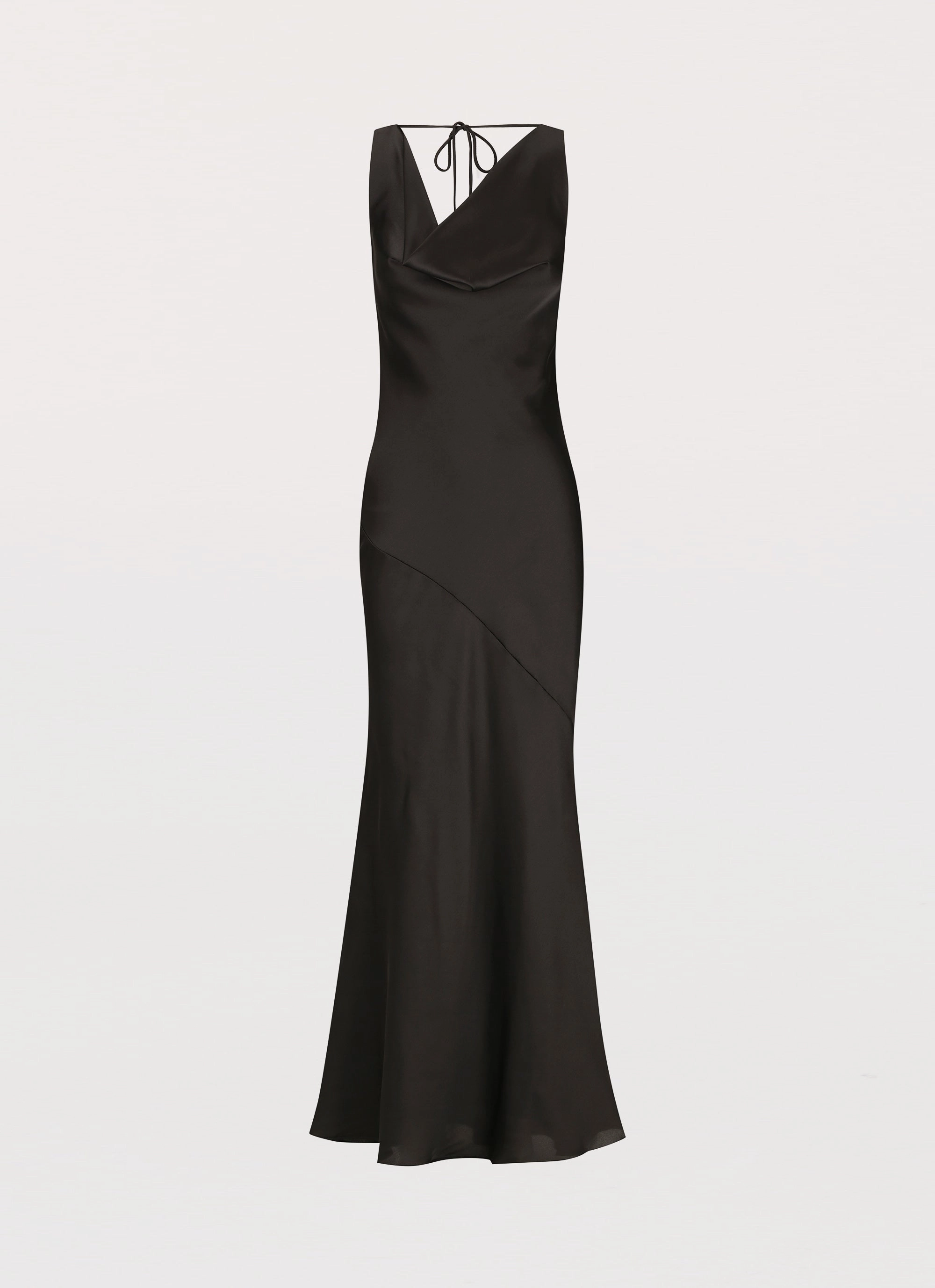 Casual Must-Have Be Mine Satin Maxi Dress - Black