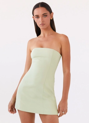 Ayanna Strapless Mini Dress - Green Zest Classic Move Anytime Wear