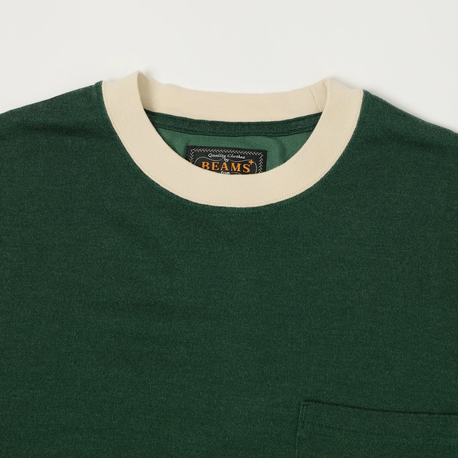 Timeless Comfort Beams Plus Two Tone Rayon Long Sleeve Pocket T-Shirt - Green