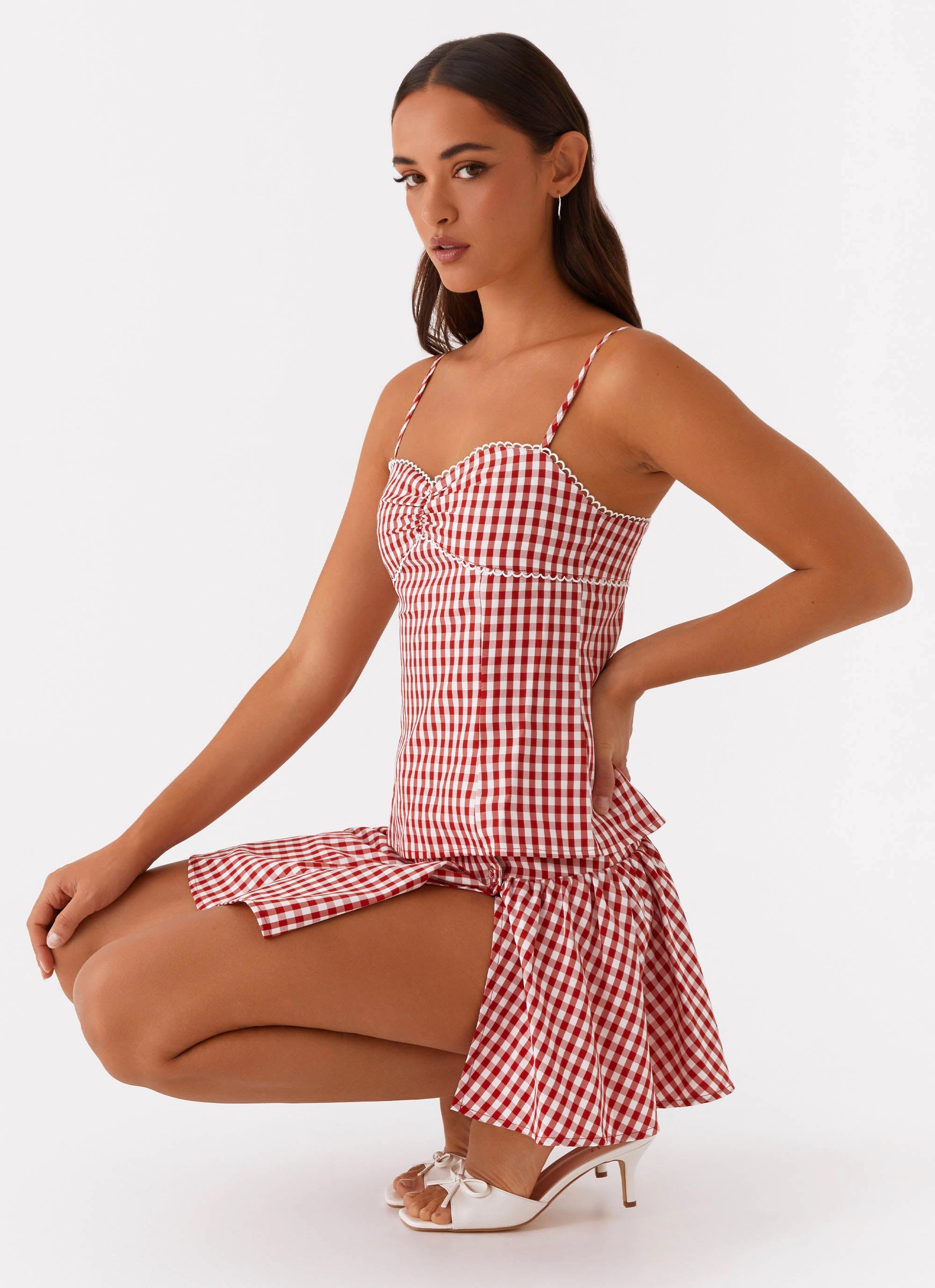 Relaxed Fit Bellamy Top - Red Gingham