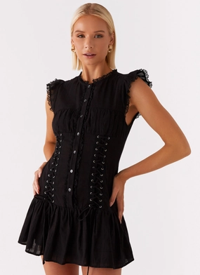 Beside Me Mini Dress - Black Sophisticated Comfort Slim Silhouette