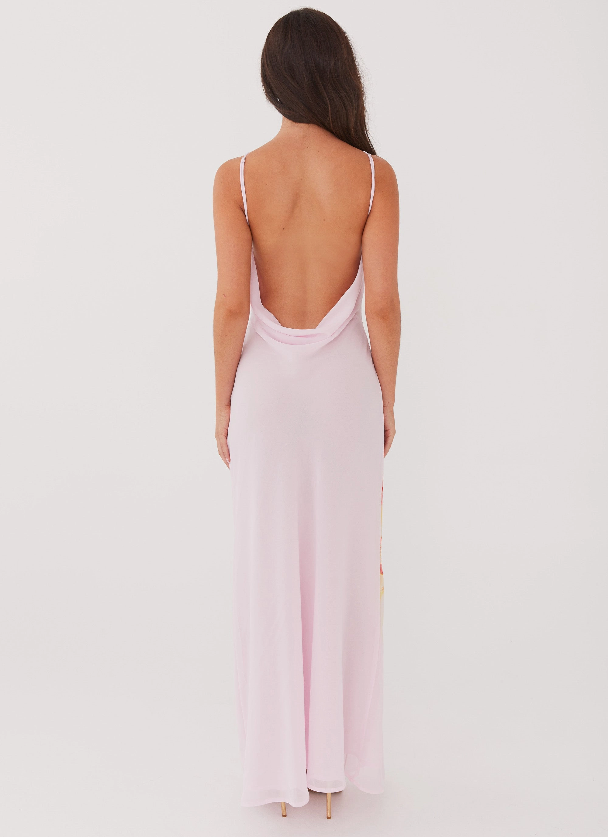 Blossom Hearts Maxi Dress - Pink Peony Petite friendly Natural Silhouette