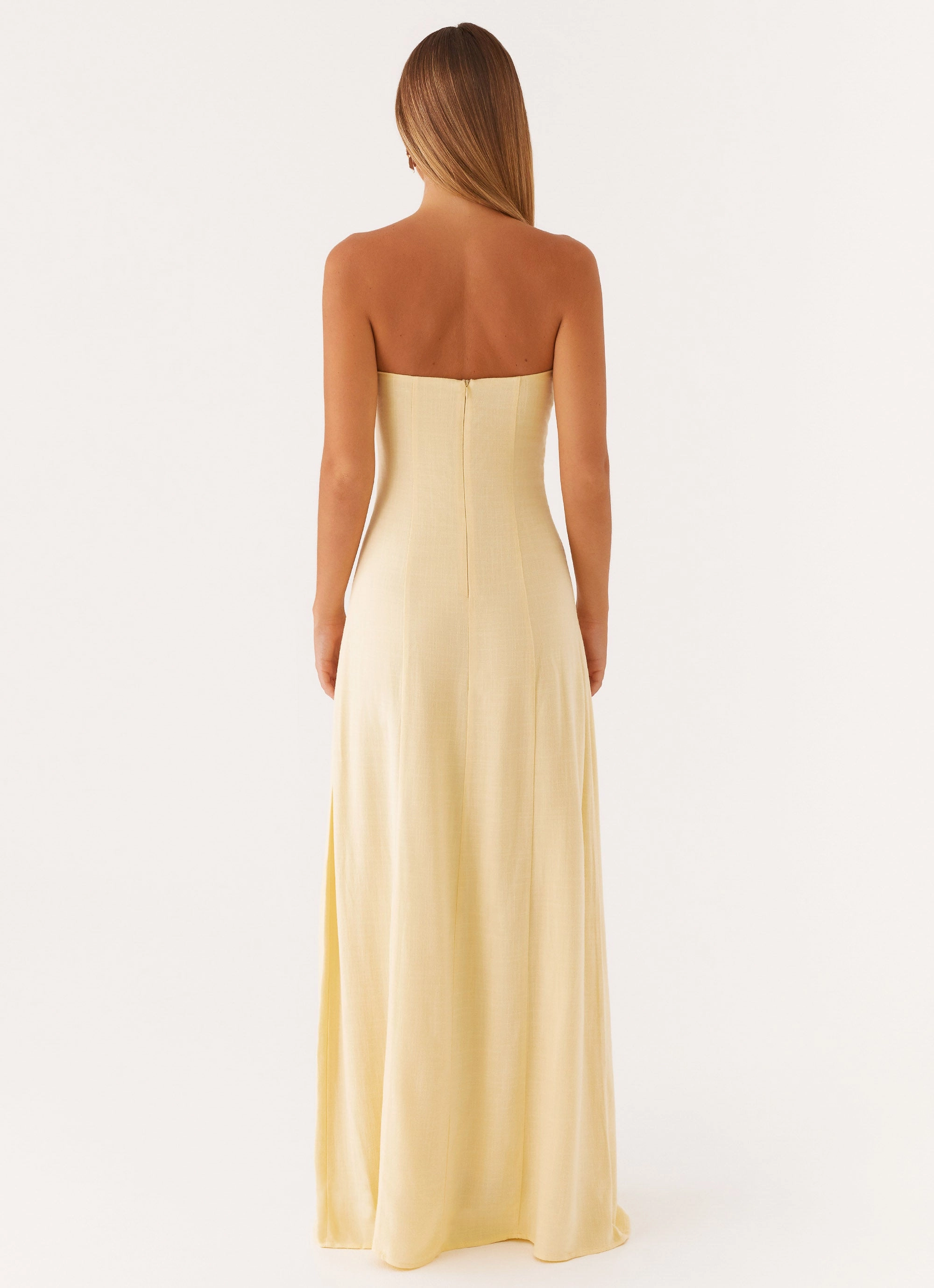 Bright Colors Tayla Linen Maxi Dress - Yellow