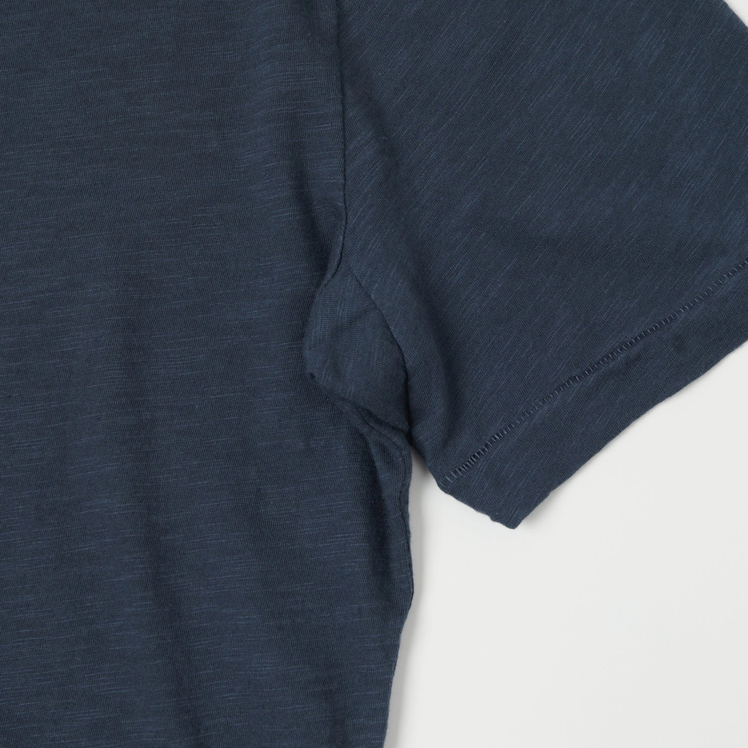 Merz b. Schwanen 'Good Basics' SCT04 Pima Slub Cotton Tee - Denim Blue Timeless Layering Light Layer