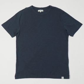 Merz b. Schwanen 'Good Basics' SCT04 Pima Slub Cotton Tee - Denim Blue Sporty Style All-Weather Wear