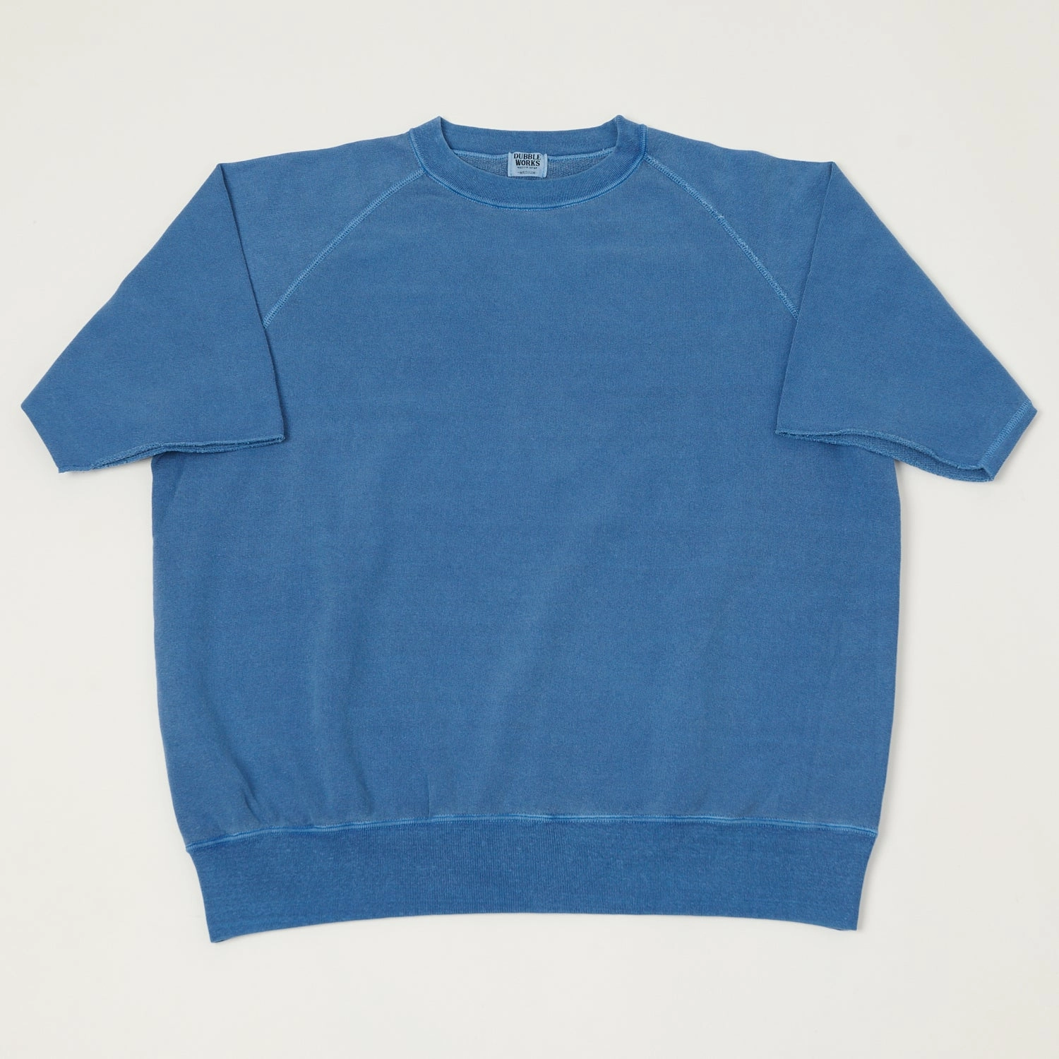 Comfy Hoodies Machine washable Dubbleworks Cut Off Sleeve Pigment Dyed Sweatshirt - Indigo