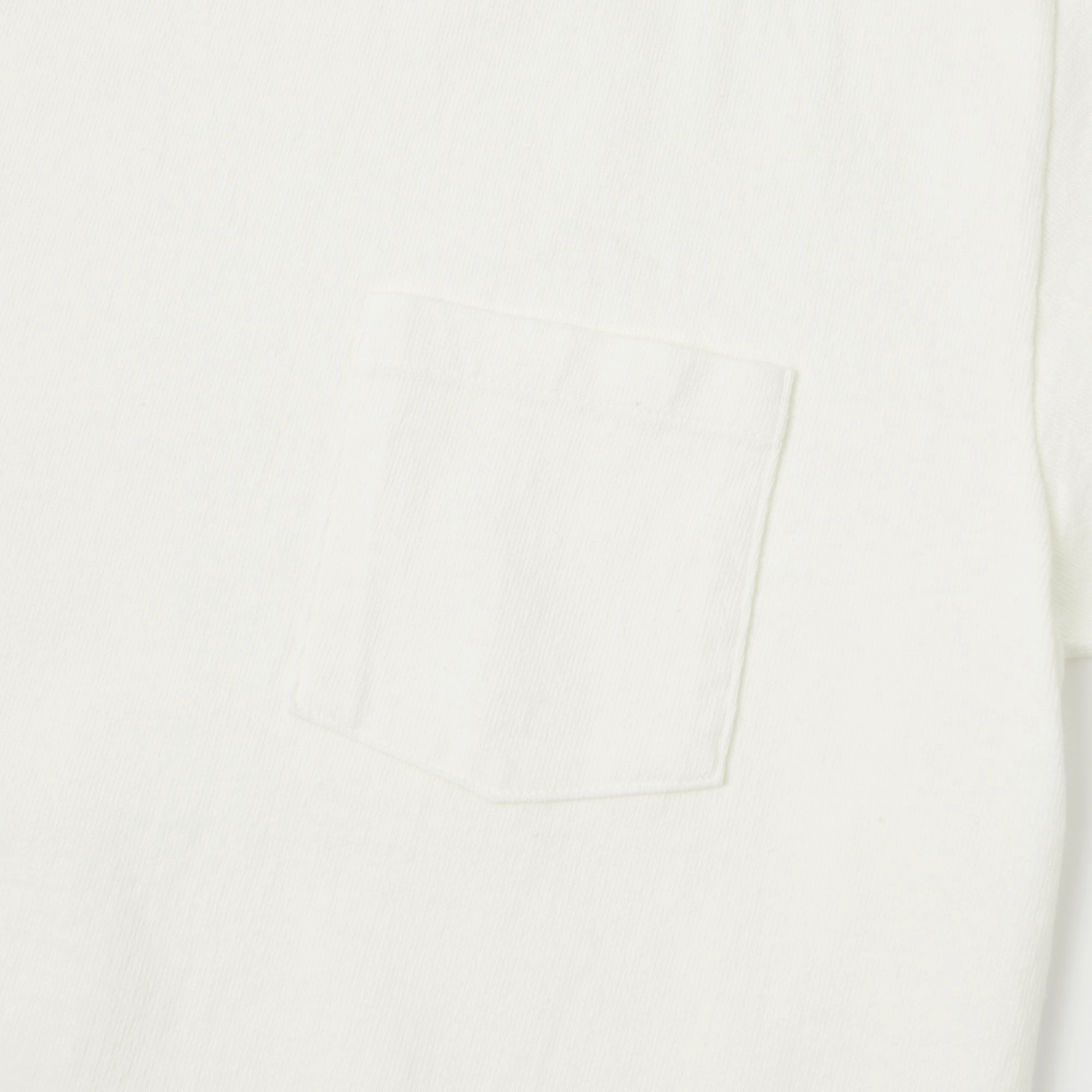 Dubbleworks Heavy Fabric Pocket Tee - Off White Regular Fit Beaded details