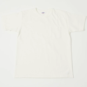 Flexible Waist Relaxed Fit Dubbleworks Heavy Fabric Pocket Tee - Off White