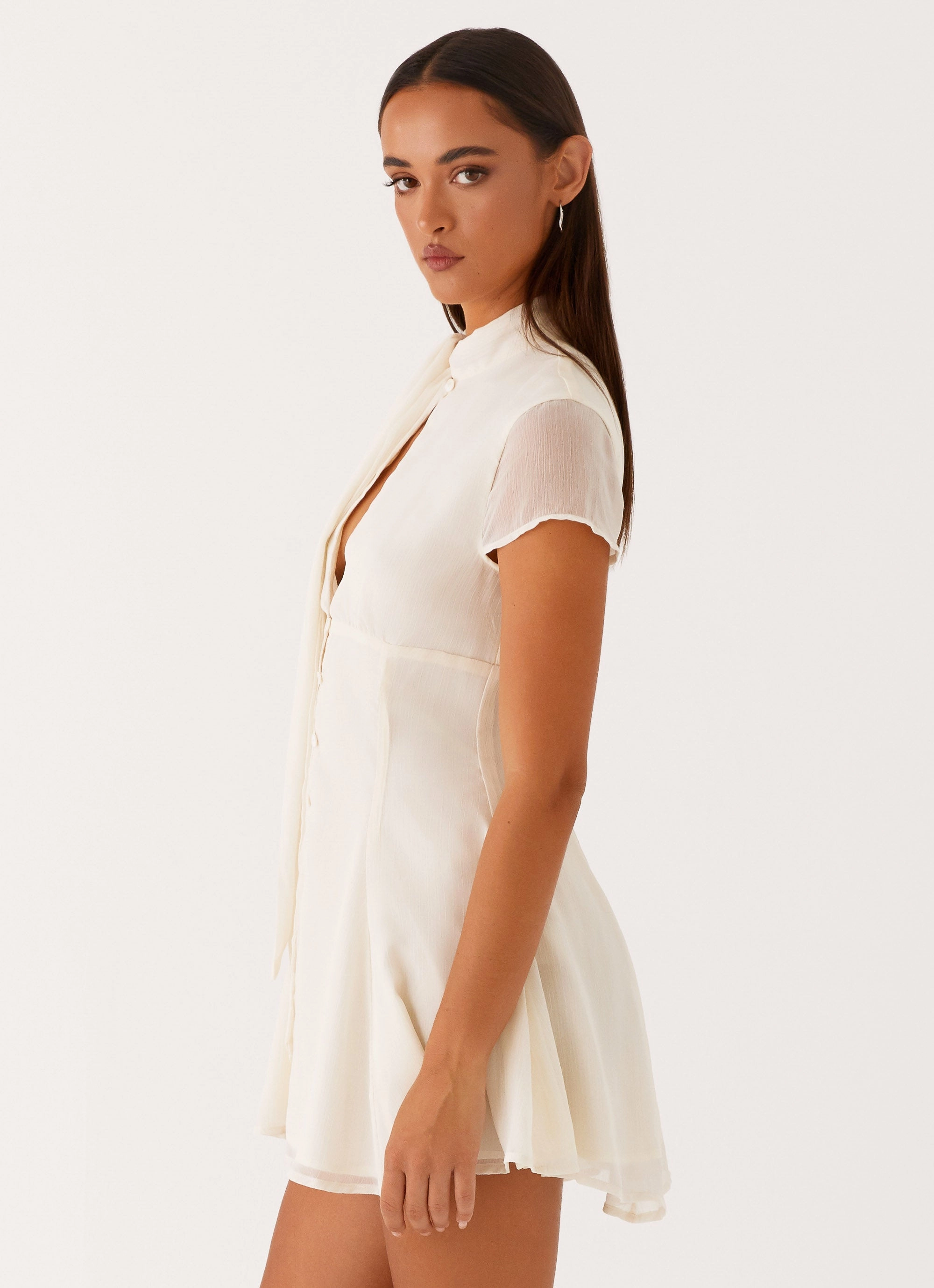 Karling Mini Dress - Ivory Bold Touch