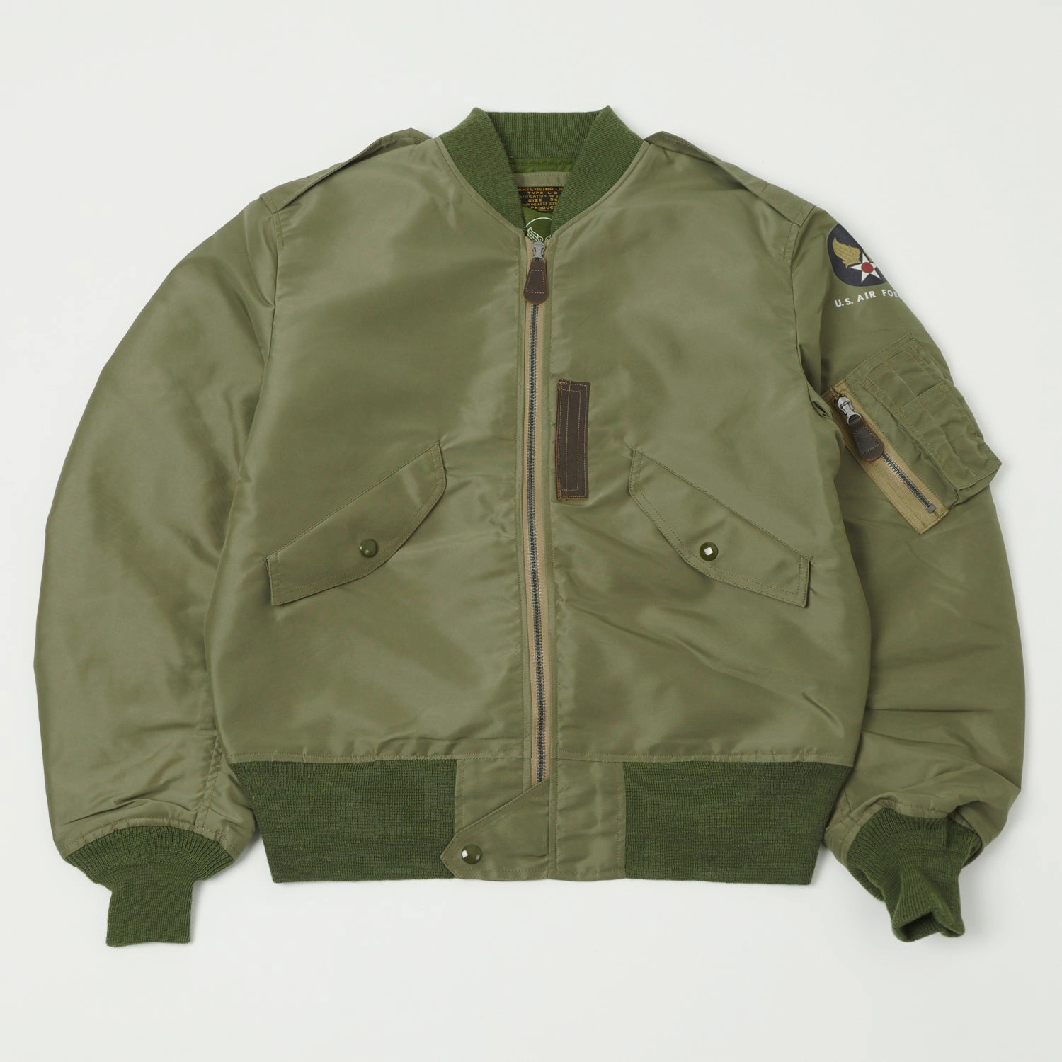 suitable for school days Buzz Rickson's L-2 'Reed Products Inc.' Flight Jacket - Olive Drab