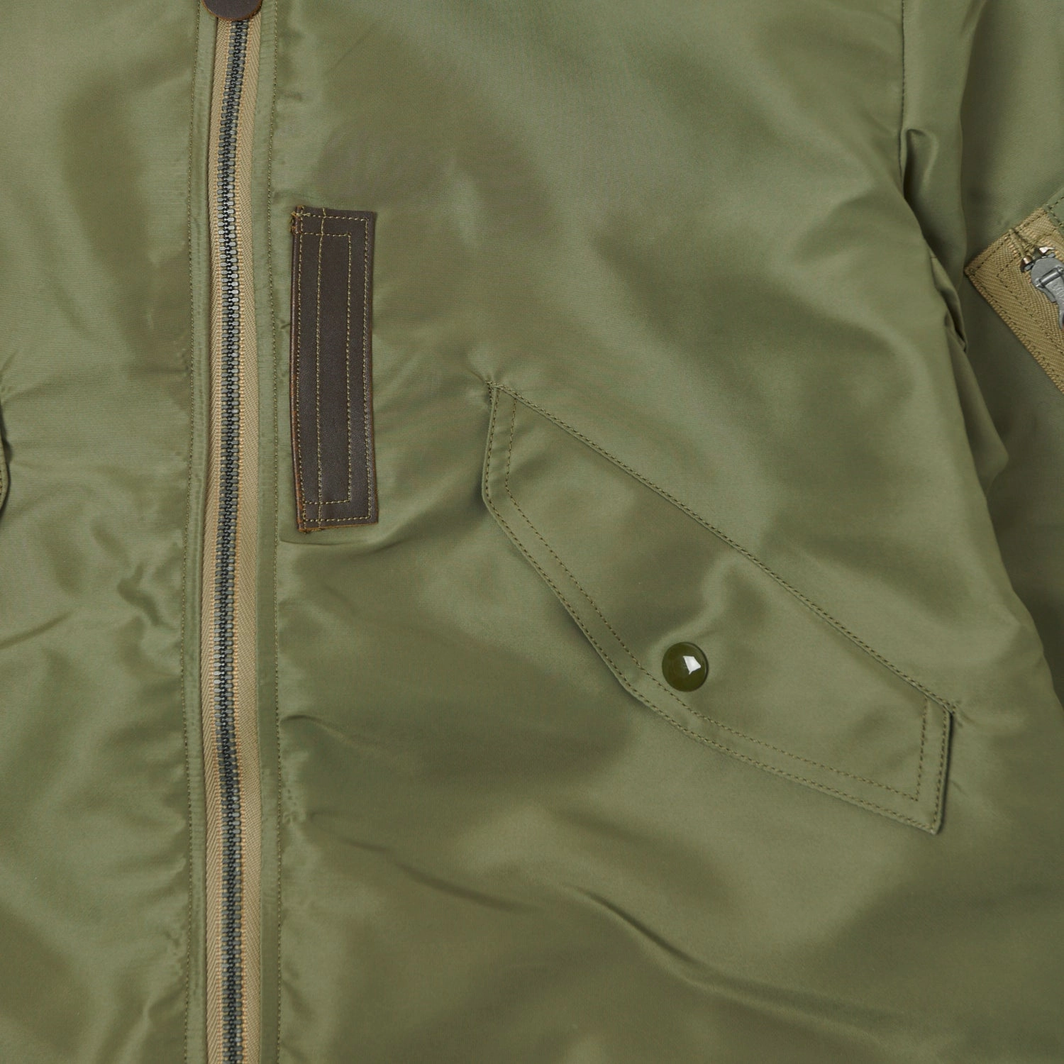 Buzz Rickson's L-2 'Reed Products Inc.' Flight Jacket - Olive Drab Removable Inner Layer backpack