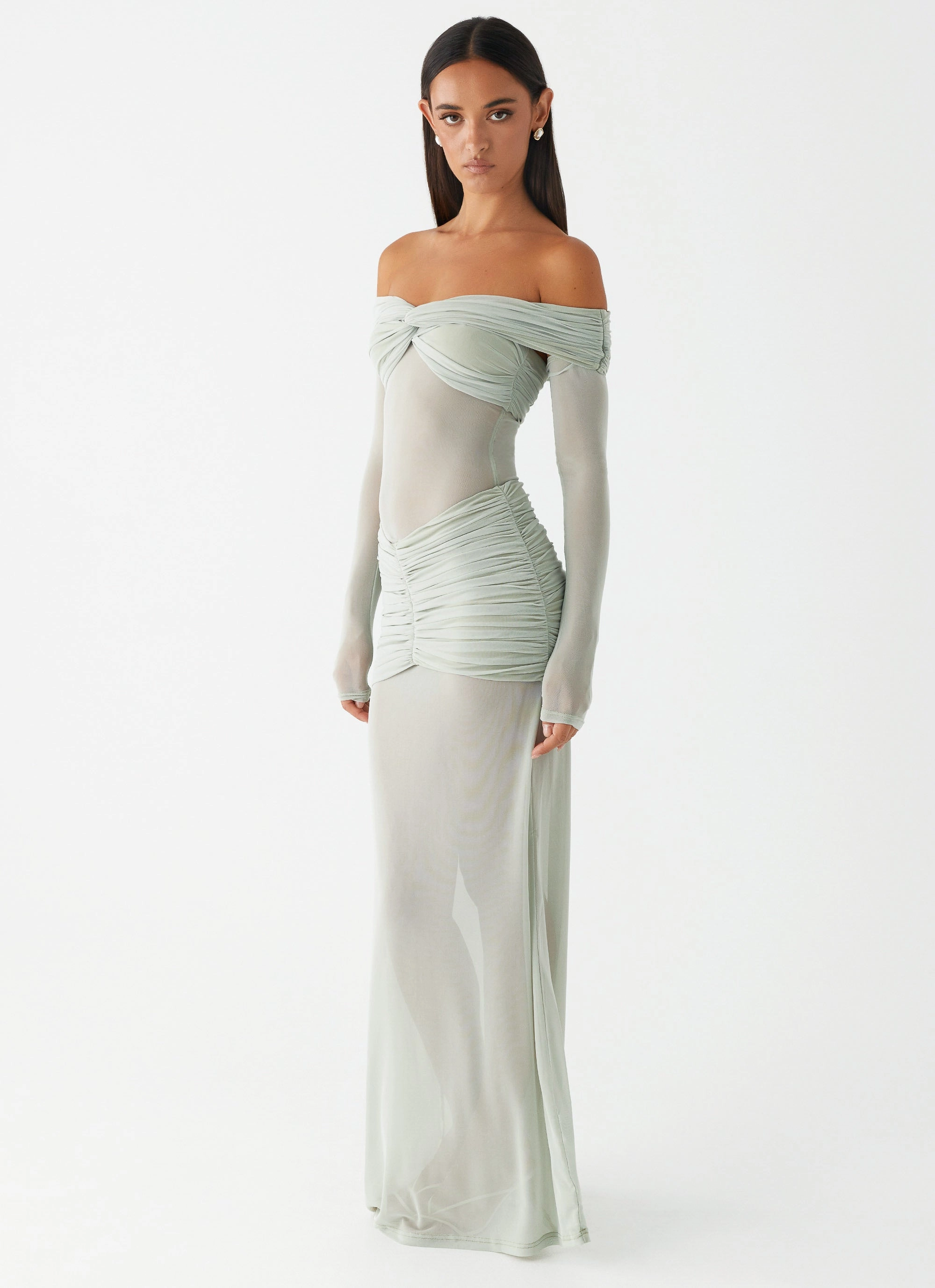 High-waist Mercy Maxi Dress - Sage