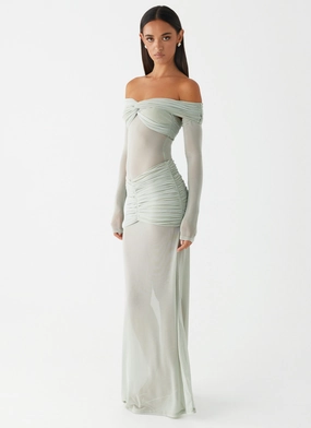 High-waist Mercy Maxi Dress - Sage