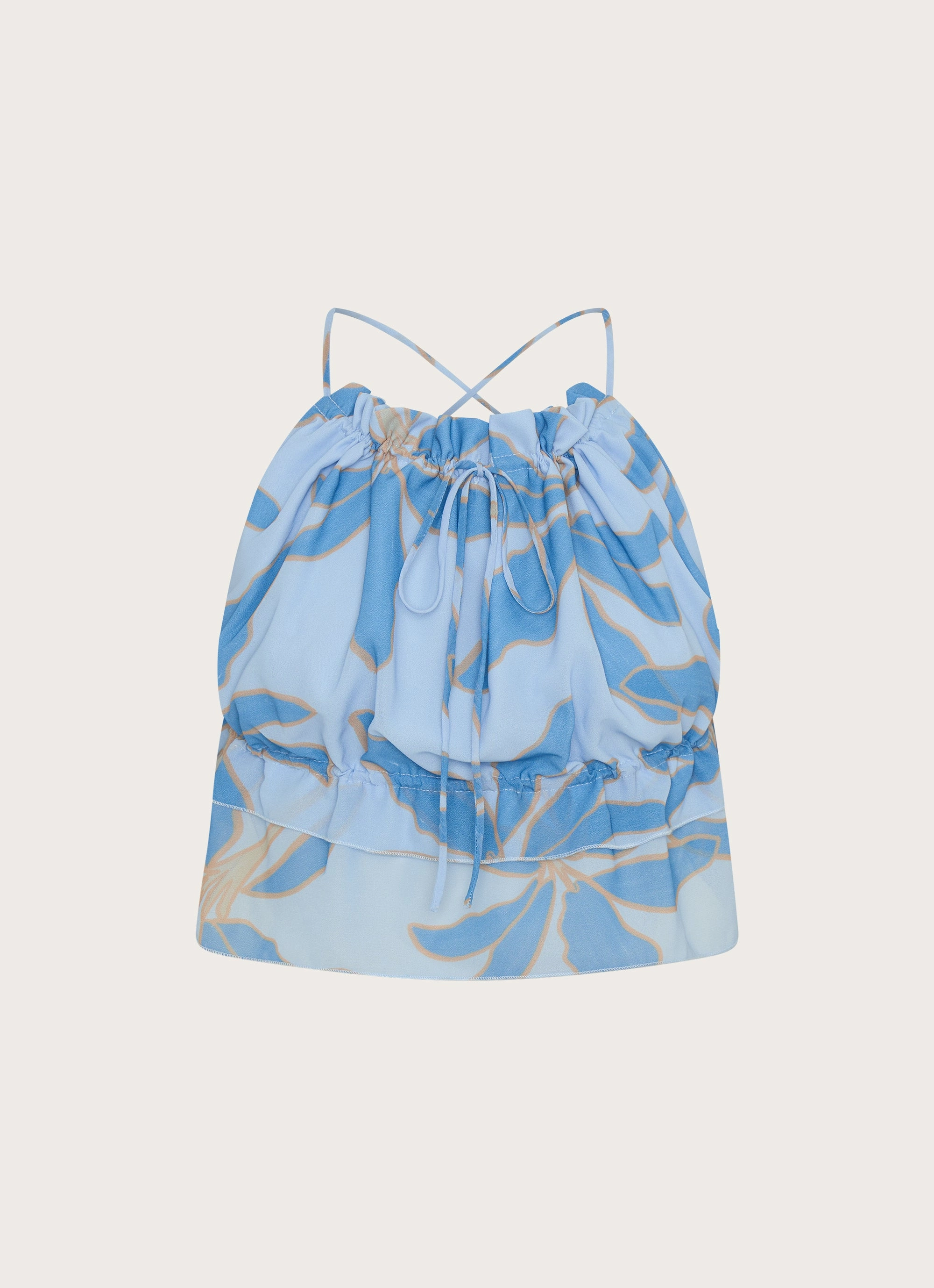 Zaya Backless Top - Opulent Blue NonSlipClosure Relaxed Finish