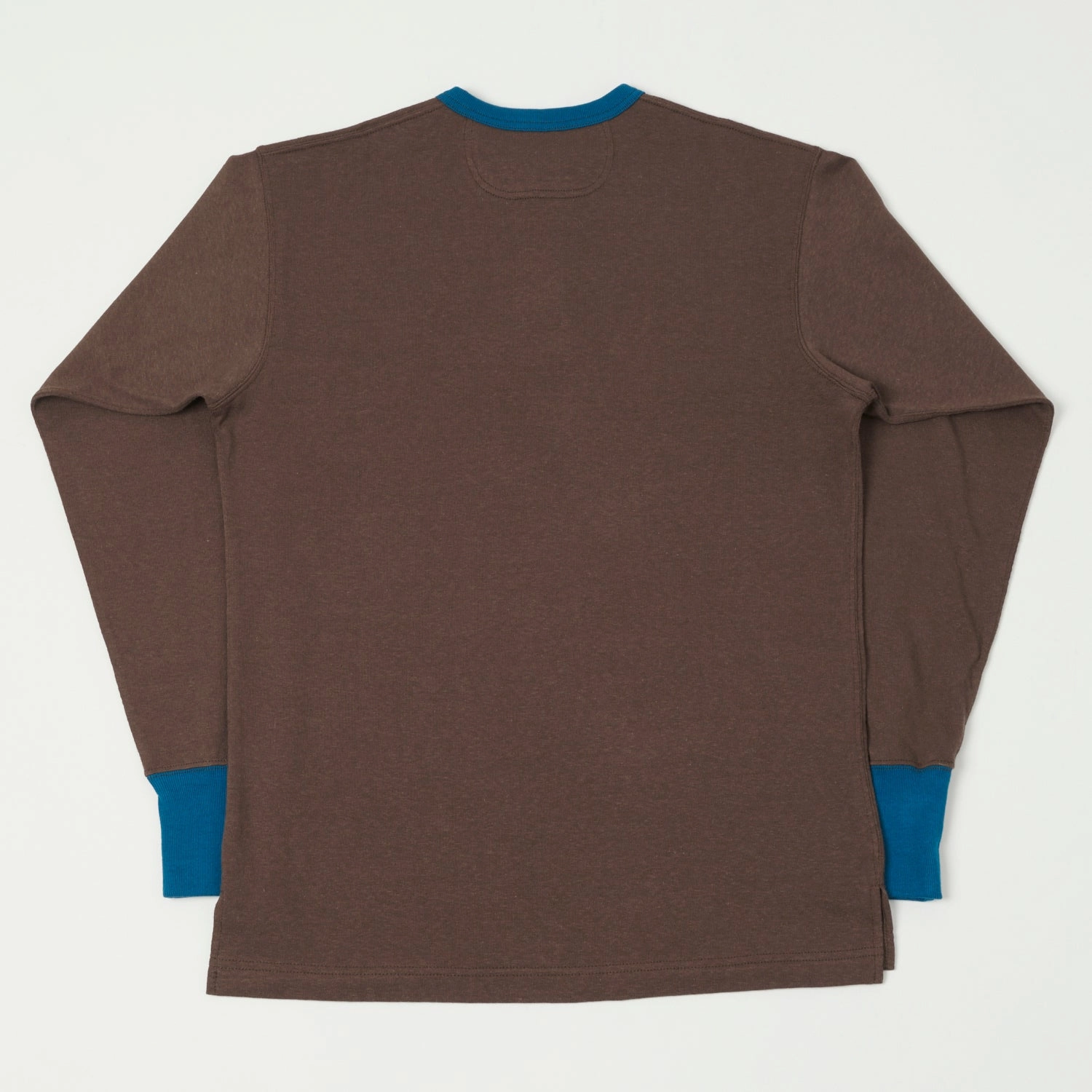 All-Purpose Comfort Freewheelers & Co Great Lakes Long Sleeve Henley - Coal Tar/River Blue