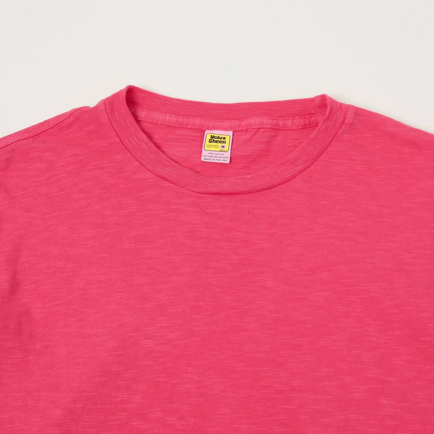 Velva Sheen Rolled Crew Neck T-Shirt - Pink Heather Jersey Material Moisture Wicking Technology