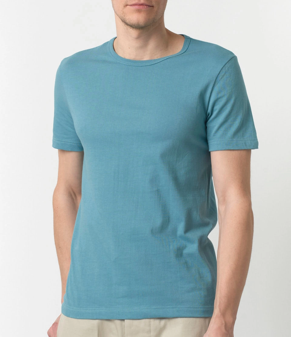 AdvancedMoistureManagement Soft Knit Merz b. Schwanen 1950s Classic Lightweight T-Shirt - Aqua