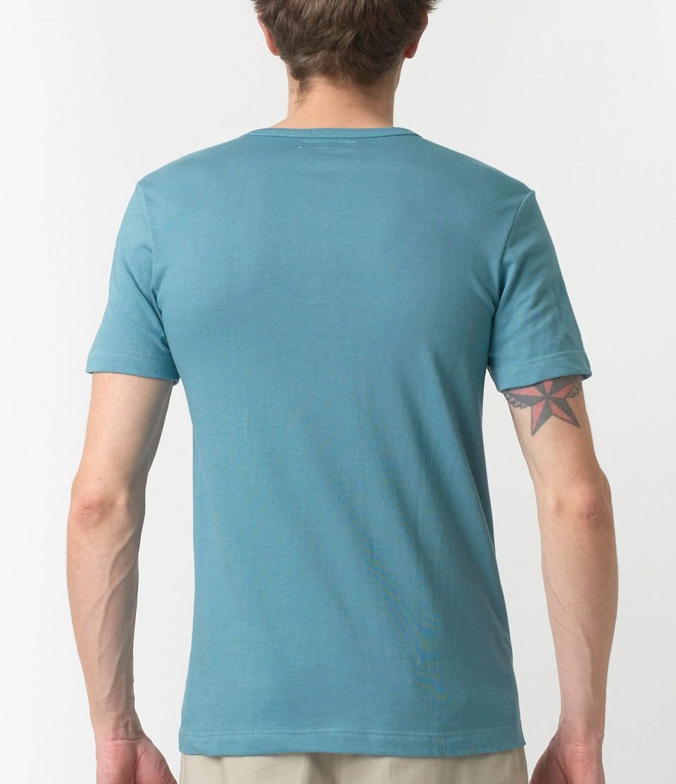 Merz b. Schwanen 1950s Classic Lightweight T-Shirt - Aqua MoistureControlFibers Soft Layers