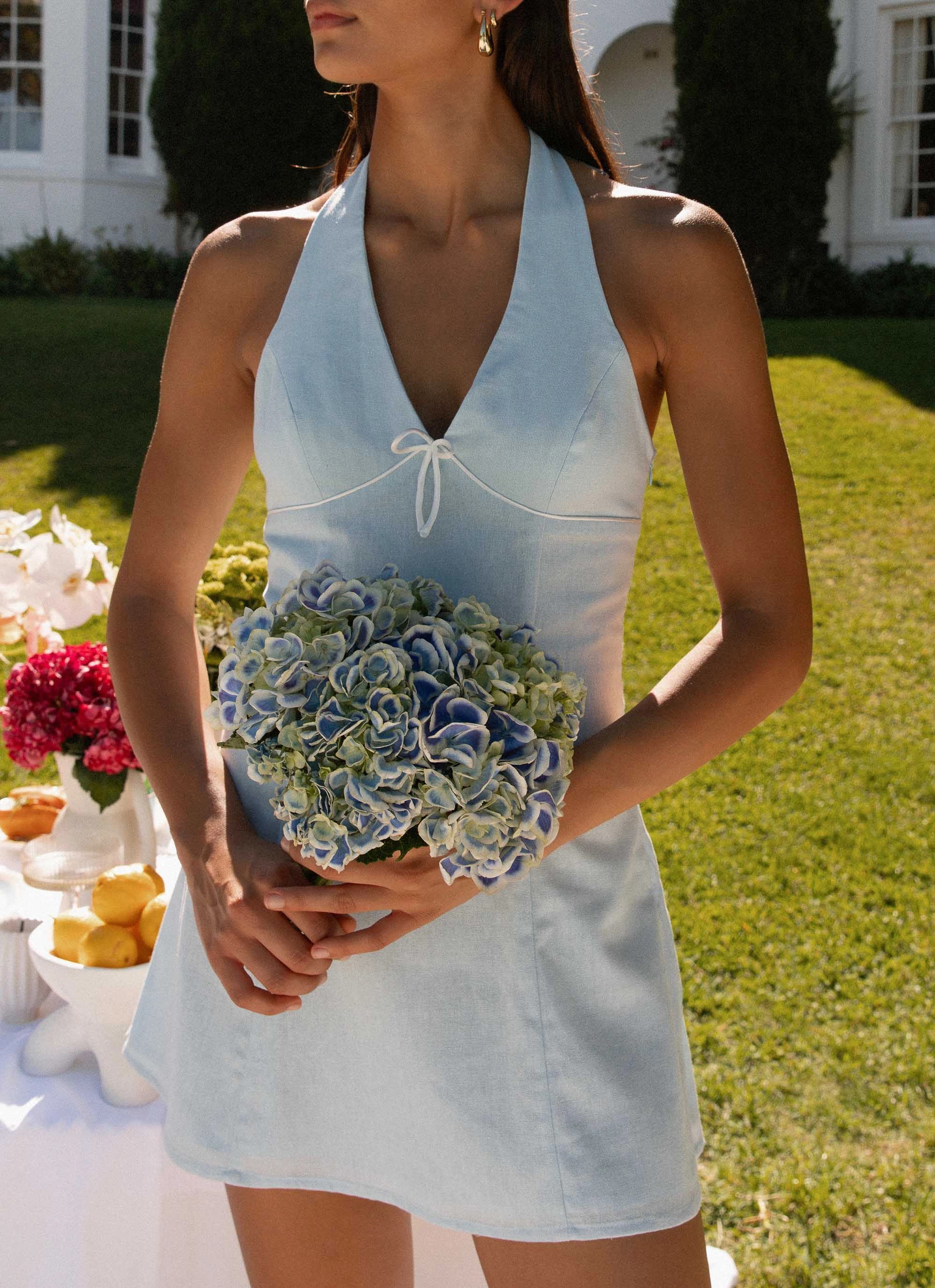 Bronte Mini Dress - Blue Texture Style