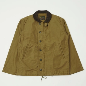 HiddenStorage Buzz Rickson's ??Aviation Associates?? N-1 Civilian Model Deck Jacket - Khaki