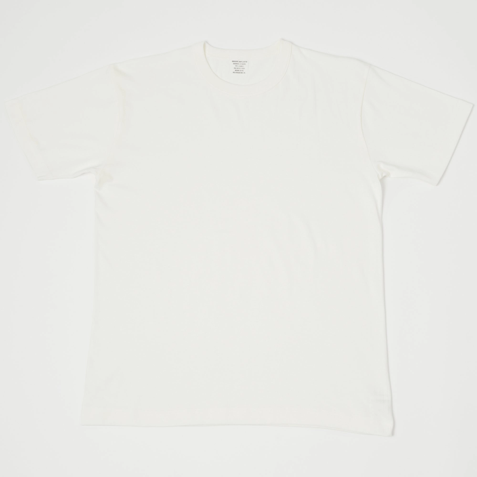 Taped Neckline Buzz Rickson's 'Government Issue' T-Shirt - White