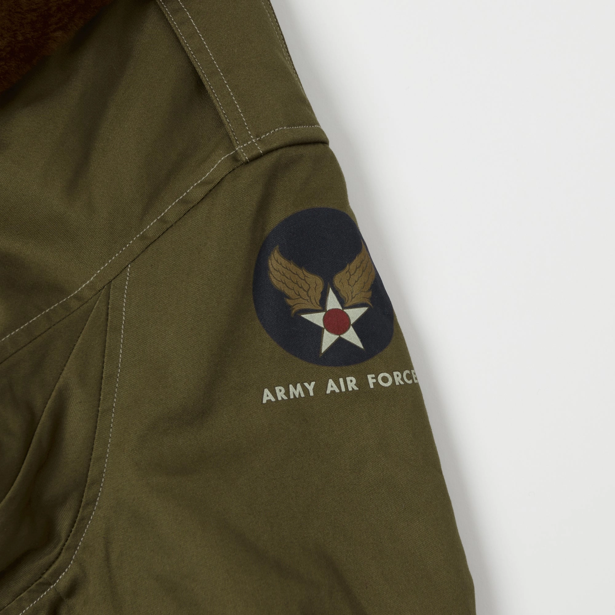 Buzz Rickson's 'Rough Wear Clothing Co' B-10 Flight Jacket - Olive Drab High-Tech Protection Non Restrictive Mobility