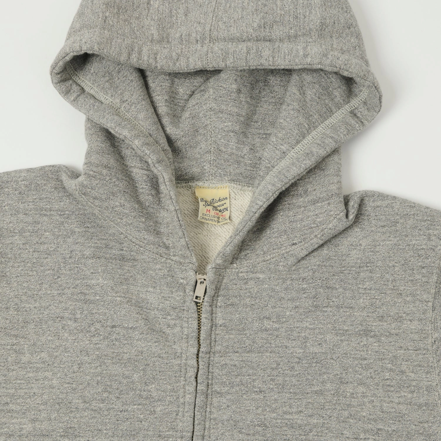 product trendy catchiness Buzz Rickson's Full Zip Sweat Parka - Heather Grey