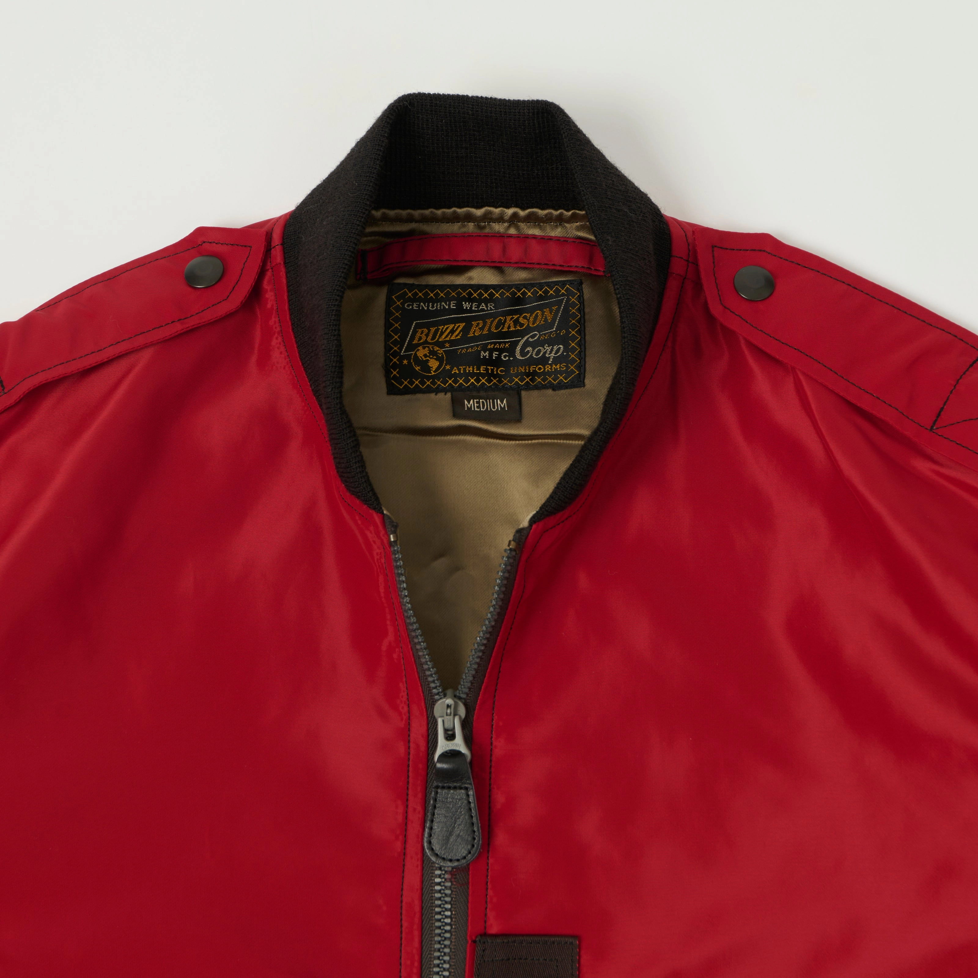 Cold Protection Stretchy Buzz Rickson's L-2B 'Scorpion' Light Weight Flight Jacket - Red