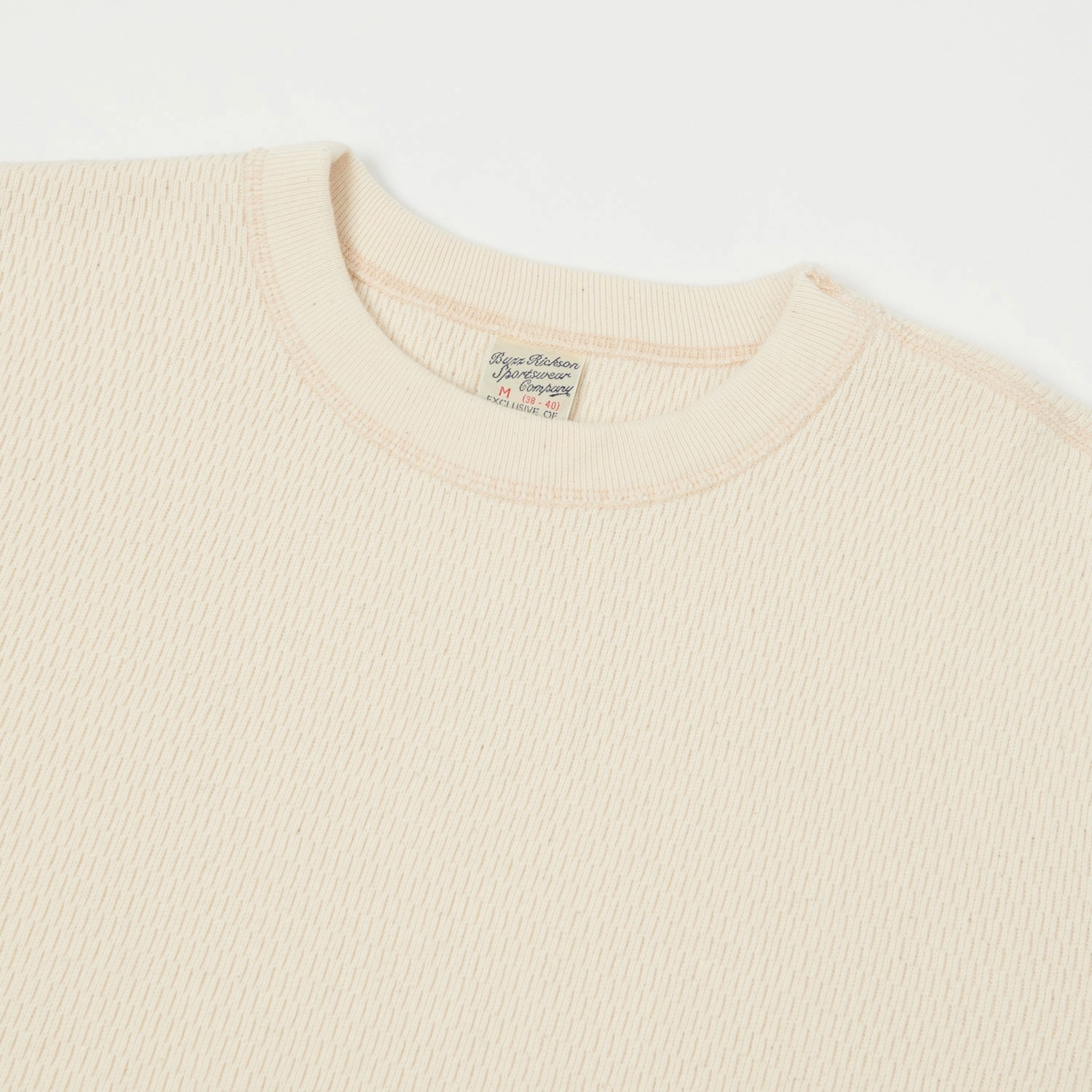 PreShrunkCotton Buzz Rickson's Long Sleeve Thermal T-Shirt - Natural