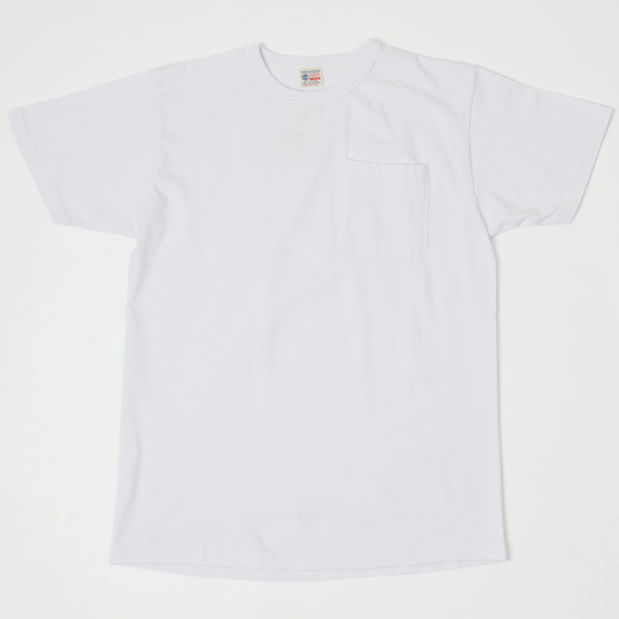 Buzz Rickson's Pocket T-Shirt - White Multi Panel Structure