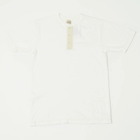 Buzz Rickson's Slub Henley T-Shirt - White Autumn coziness