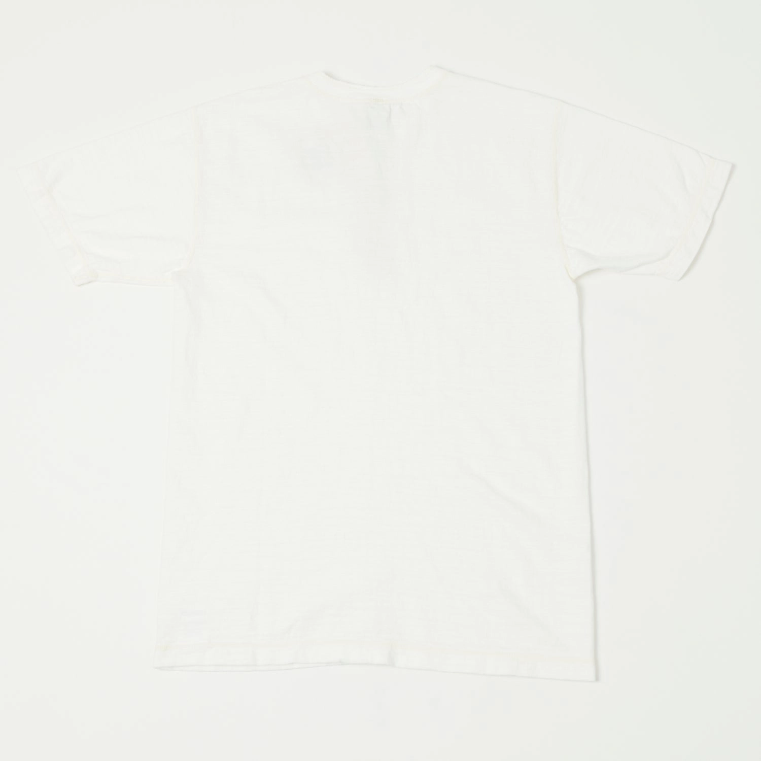 Breathable Comfort Fit Buzz Rickson's Slub Henley T-Shirt - White