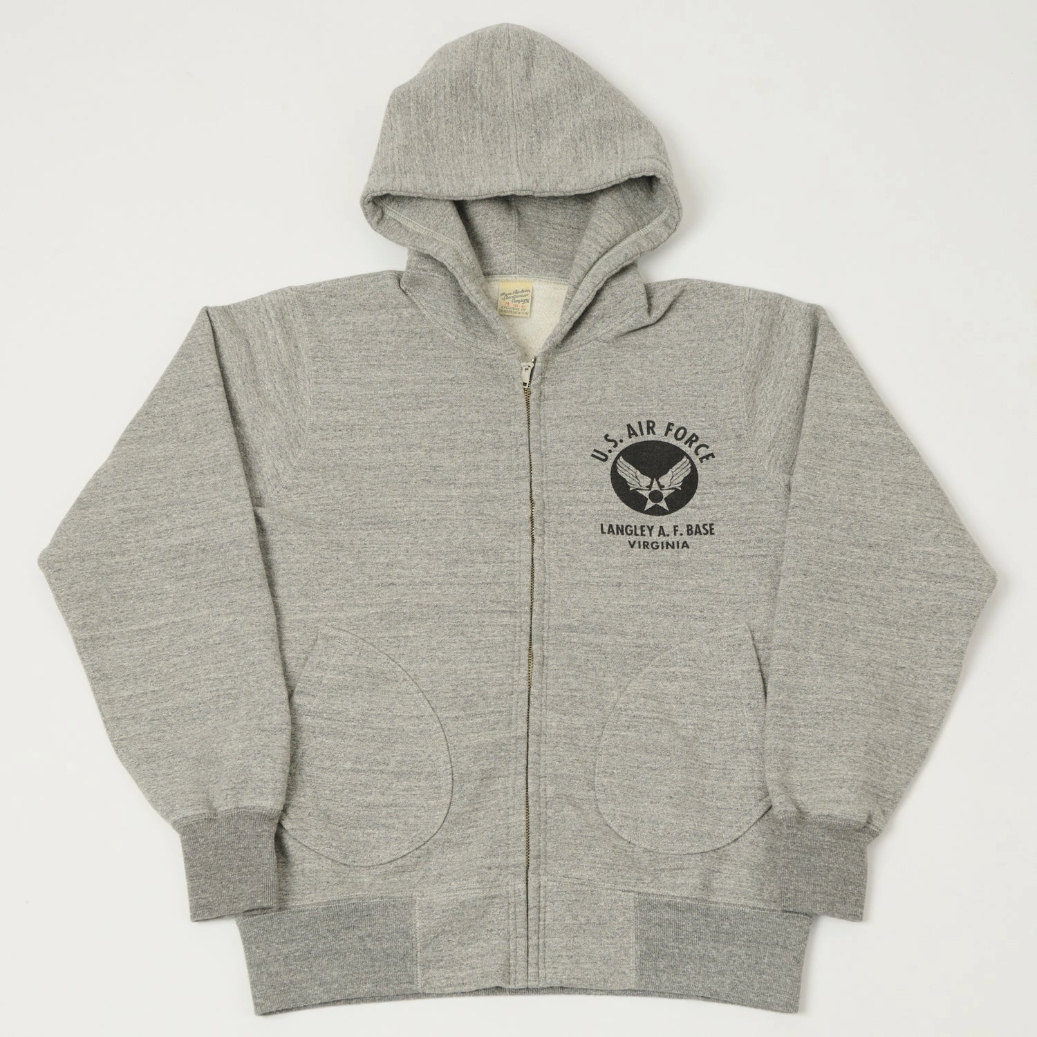 Urban Sporty Buzz Rickson's U.S.A.F Full Zip Sweat Parka - Heather Grey