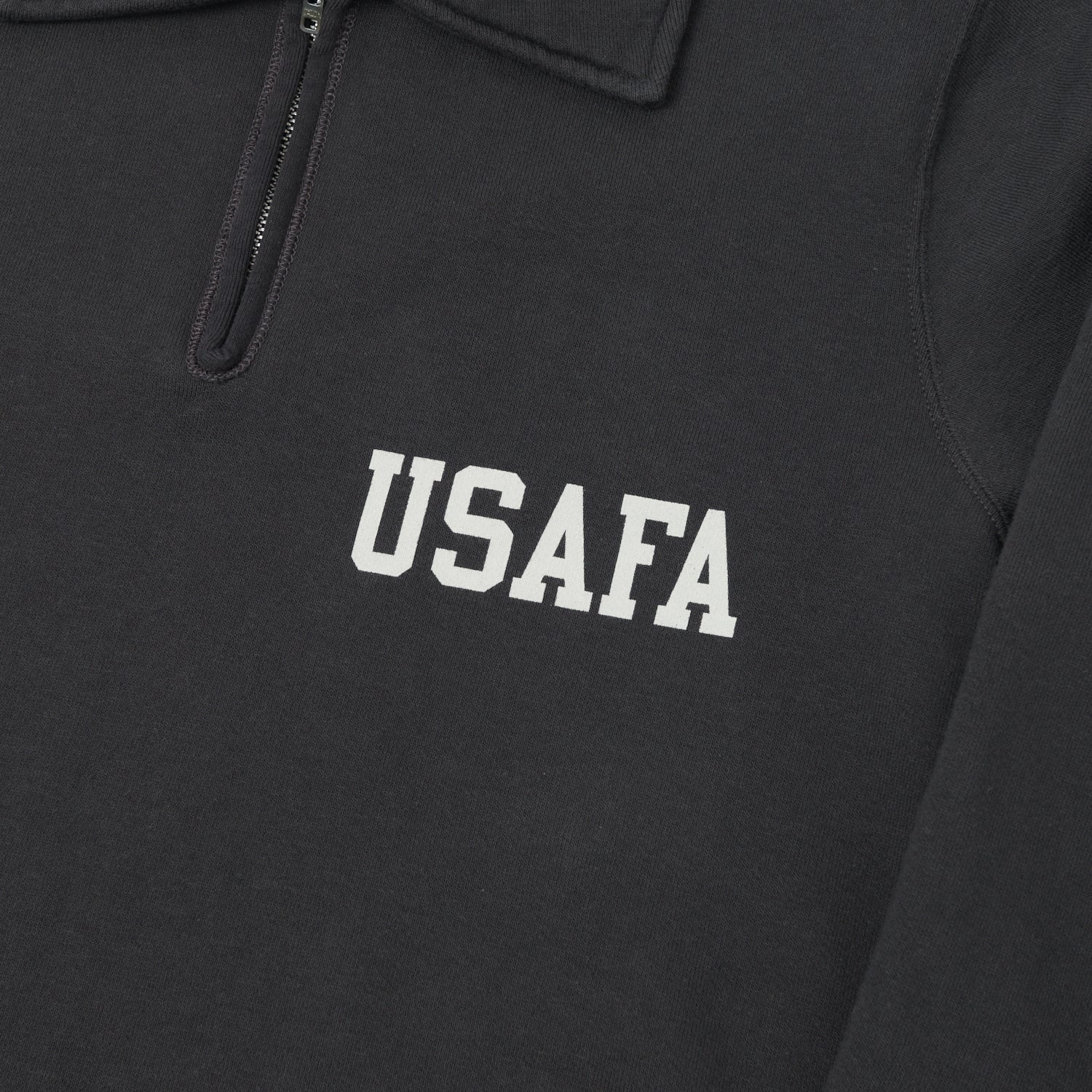 Yoga Friendly Outdoor Activity Buzz Rickson's U.S. Air Force Academy Half Zip Sweatshirt - Black