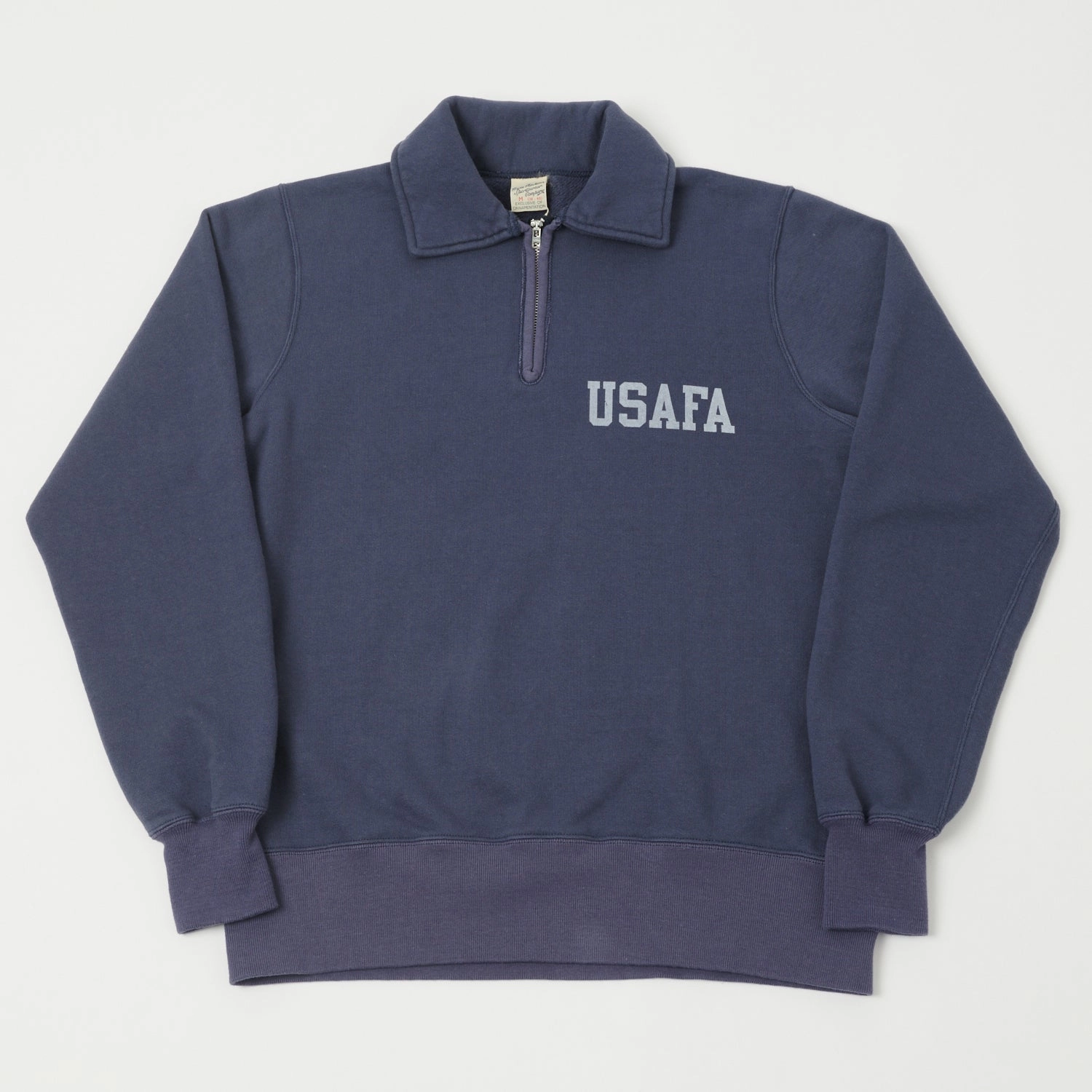 product business casual suitability Competitive Advantage Buzz Rickson's U.S. Air Force Academy Half Zip Sweatshirt - Navy