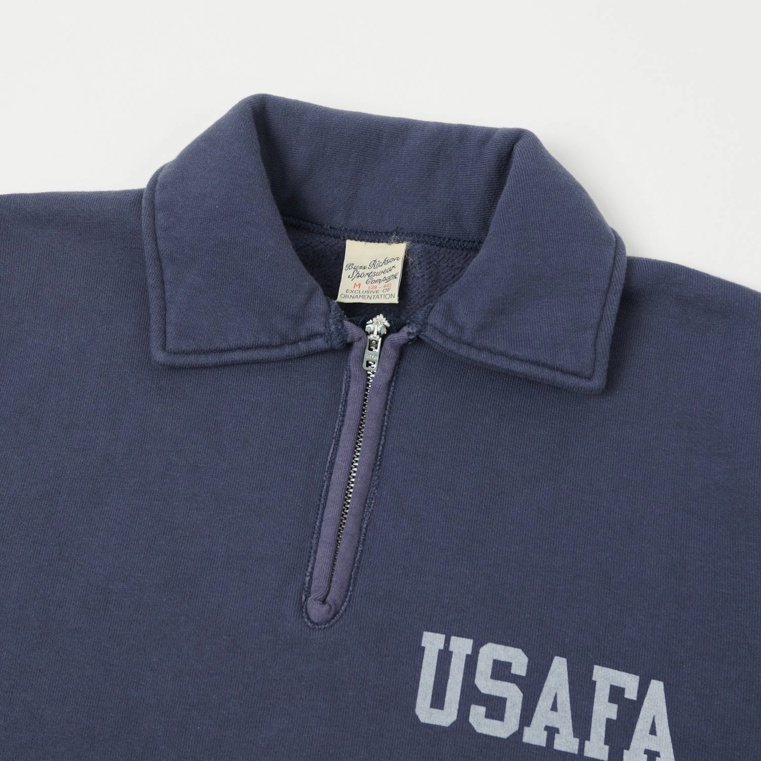 Trendy Stylish Wear Buzz Rickson's U.S. Air Force Academy Half Zip Sweatshirt - Navy