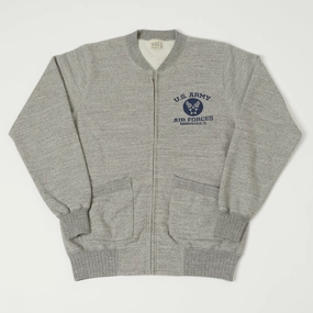 Relaxed Vibe Brunch Outfit Buzz Rickson's U.S. Army Air Forces Zip Sweatshirt - Heather Grey