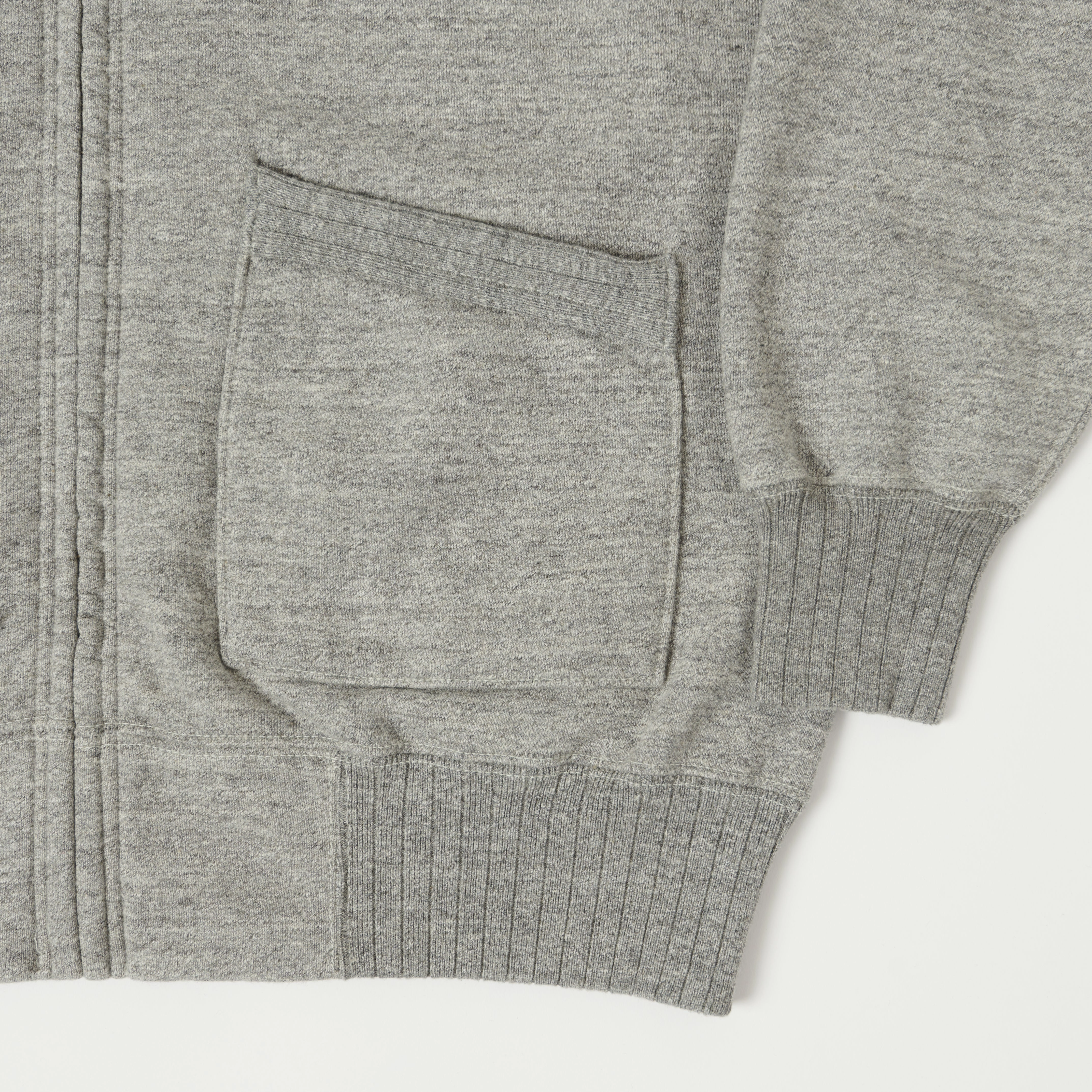 Bow Accents Suede Buzz Rickson's U.S. Army Air Forces Zip Sweatshirt - Heather Grey