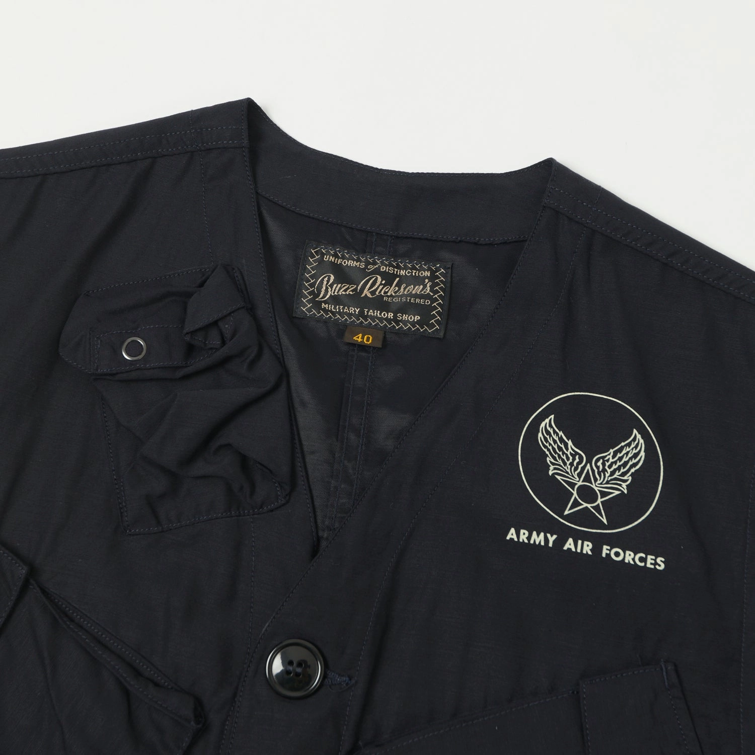 Buzz Rickson's U.S. Army C-1 Civilian Vest - Navy brand new