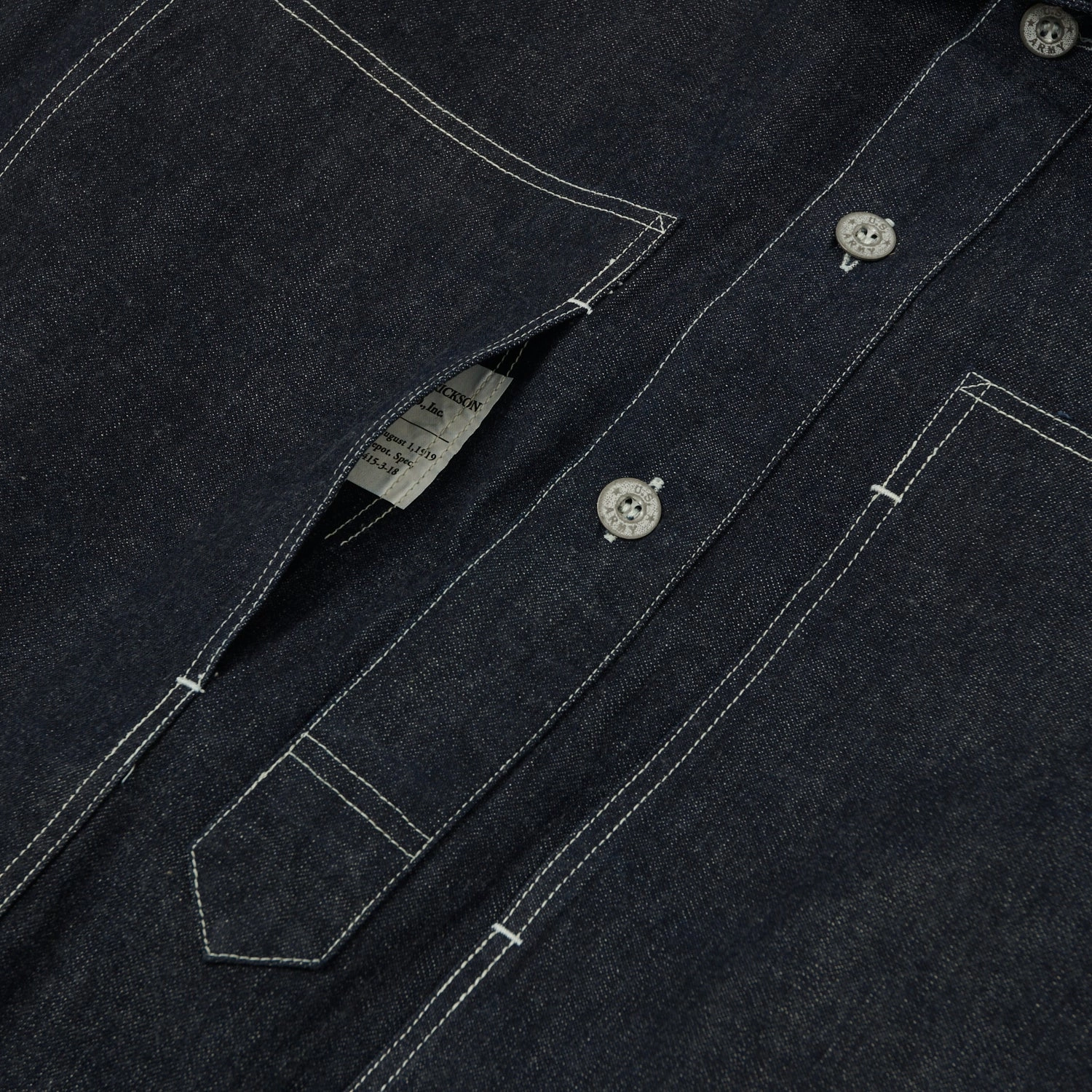 Report Bond Buzz Rickson's U.S. Army Denim Pullover Jacket - Indigo