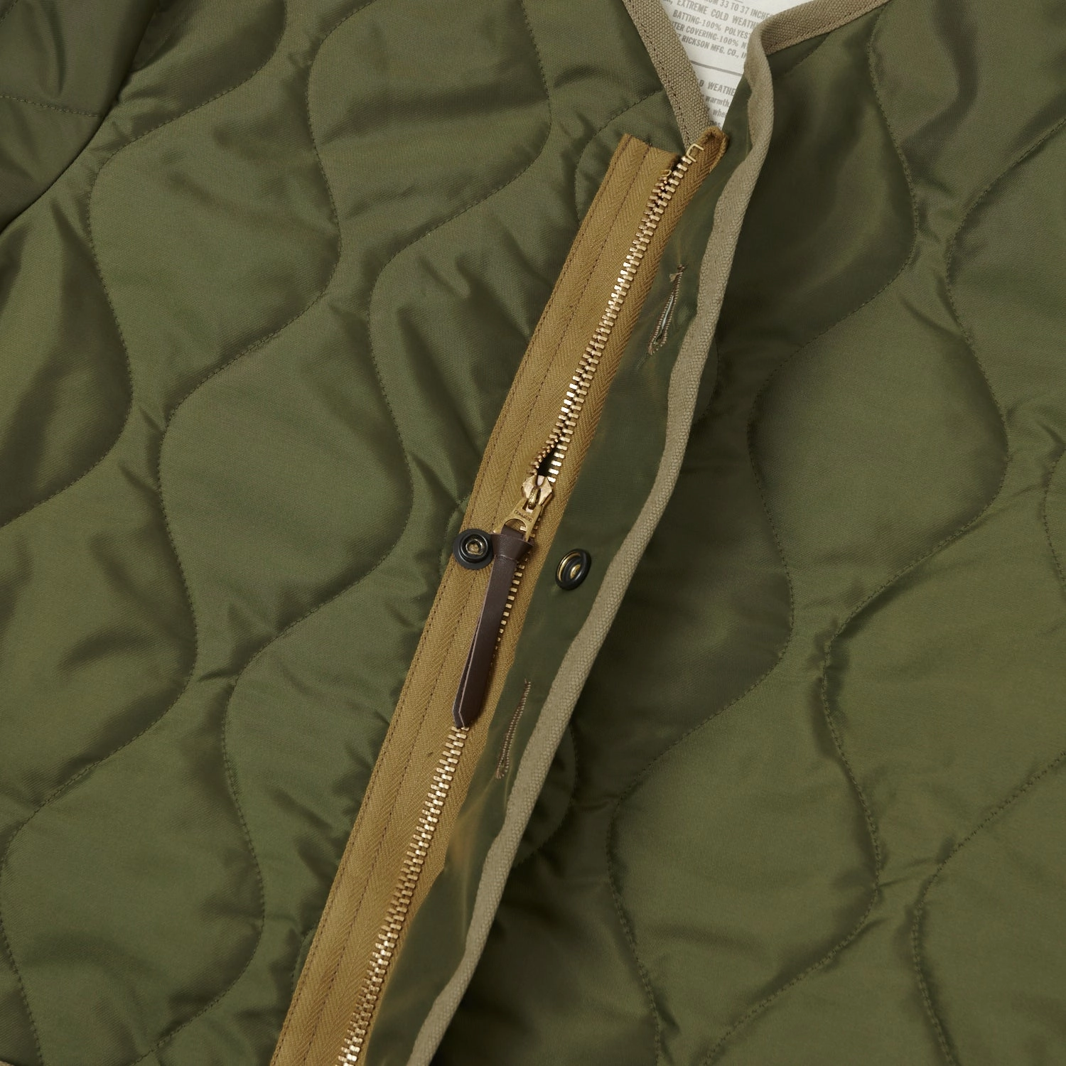 Buzz Rickson's U.S. Army M-65 Liner Jacket - Olive suitable for winter sports