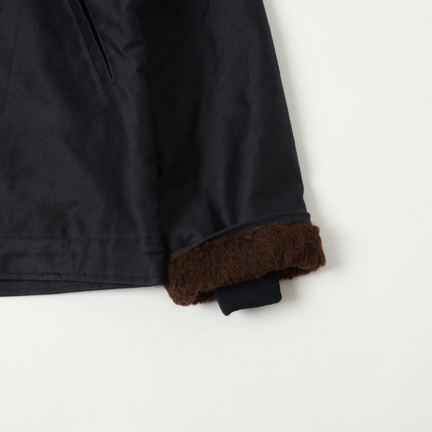 Quick Access Pockets construction workers Buzz Rickson's U.S. Navy N-1 Deck Jacket - Navy Demotex