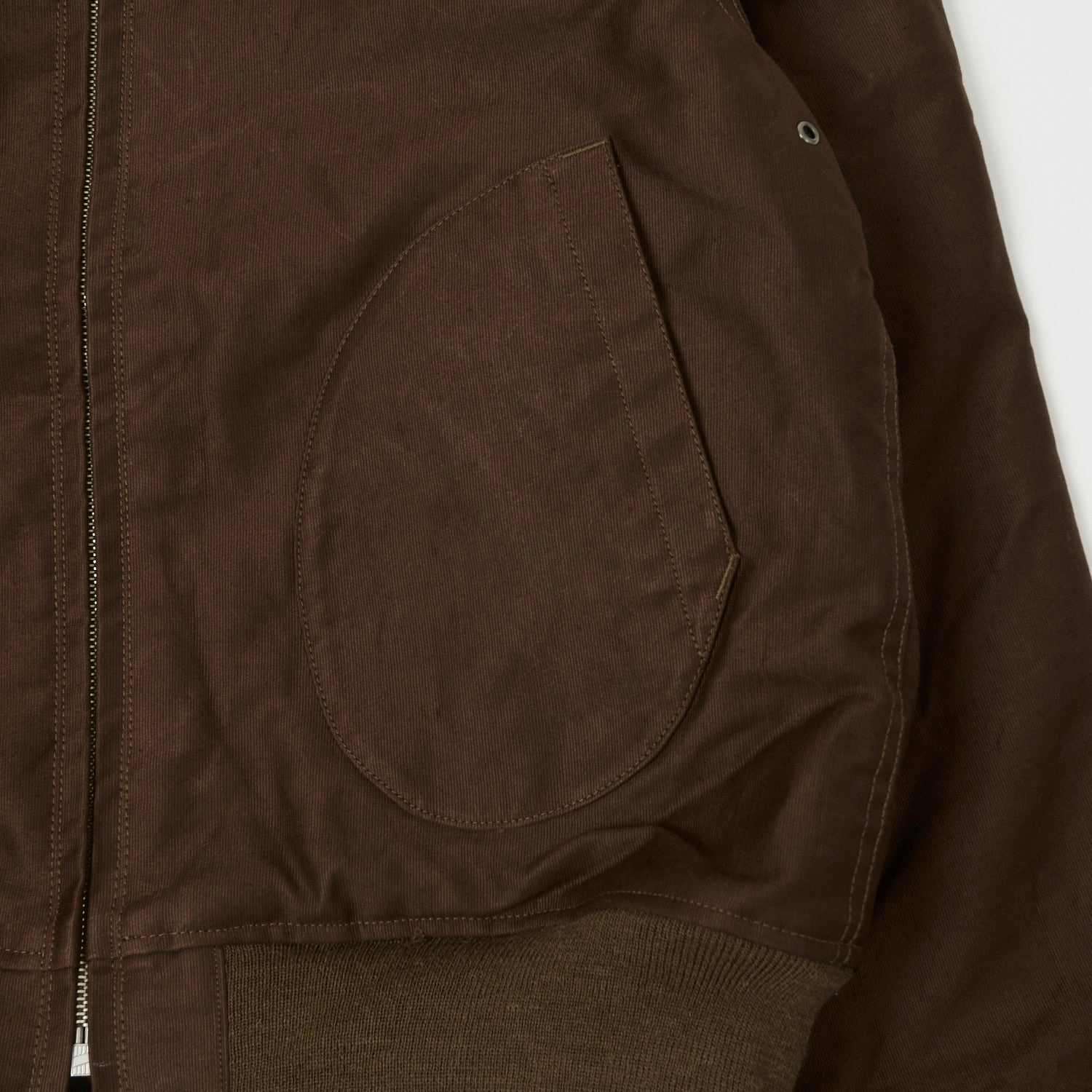 Buzz Rickson's U.S. Navy Zip Through Deck Jacket - Brown Cozy Jacket