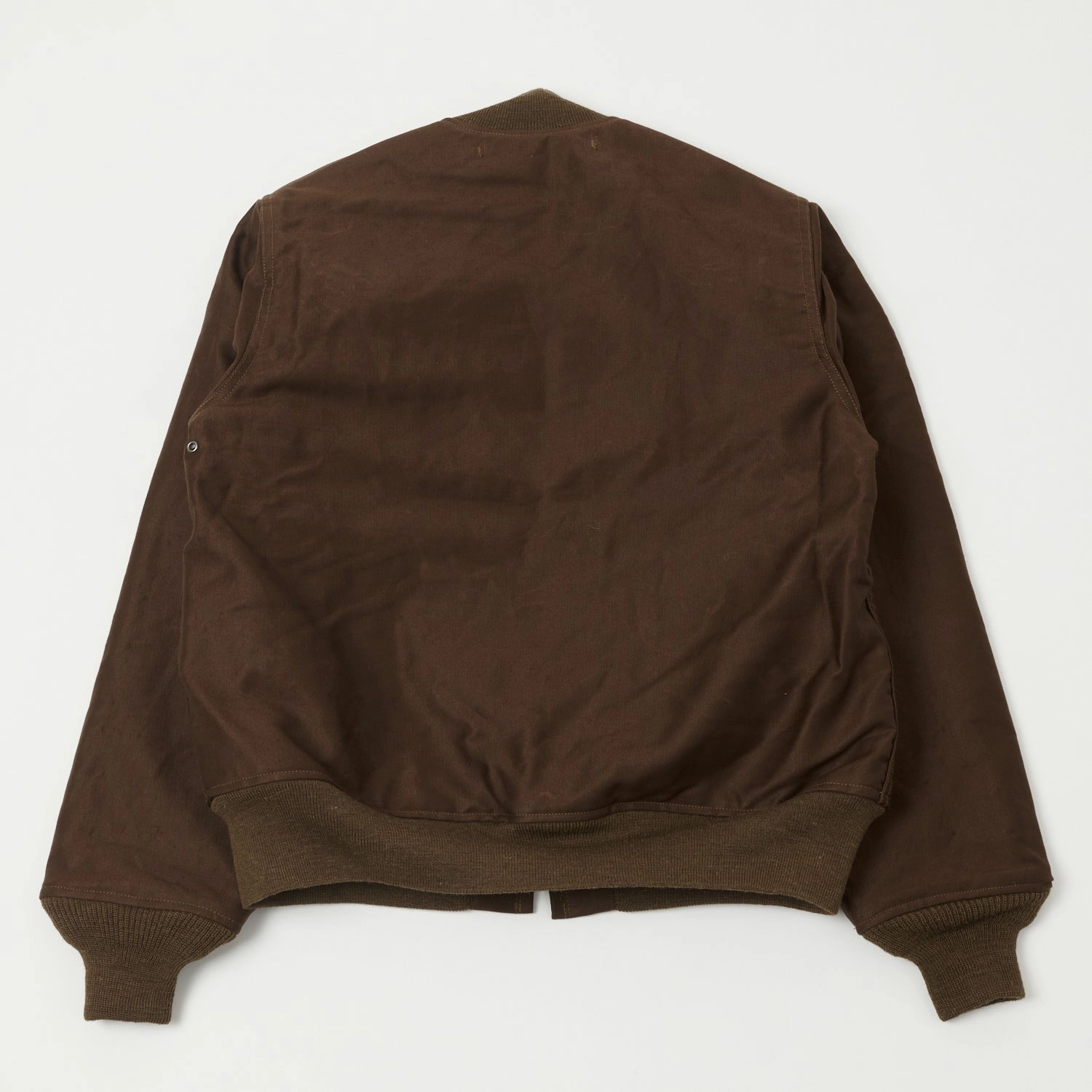 Buzz Rickson's U.S. Navy Zip Through Deck Jacket - Brown Layered Insulation comfort enhancer