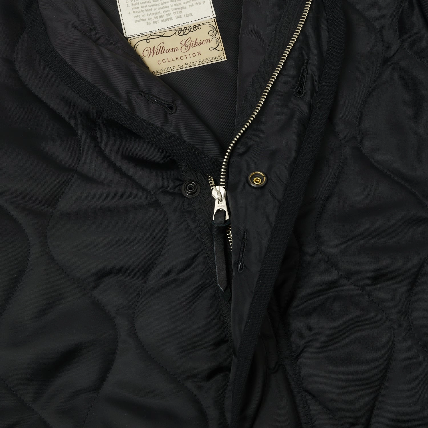Buzz Rickson's x William Gibson U.S. Army M-65 Liner Jacket - Black Advertise Smooth Gliding Liners