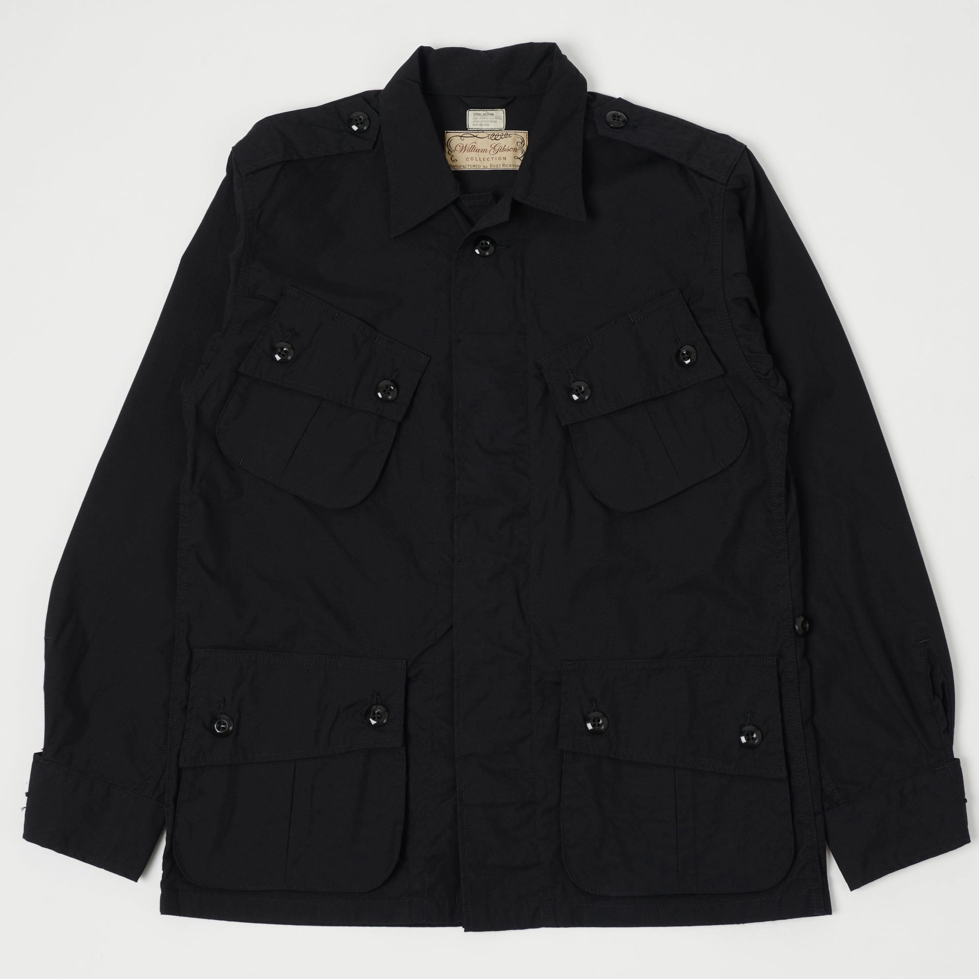 variety Buzz Rickson's x William Gibson U.S. Army Tropical Combat Jacket - Black