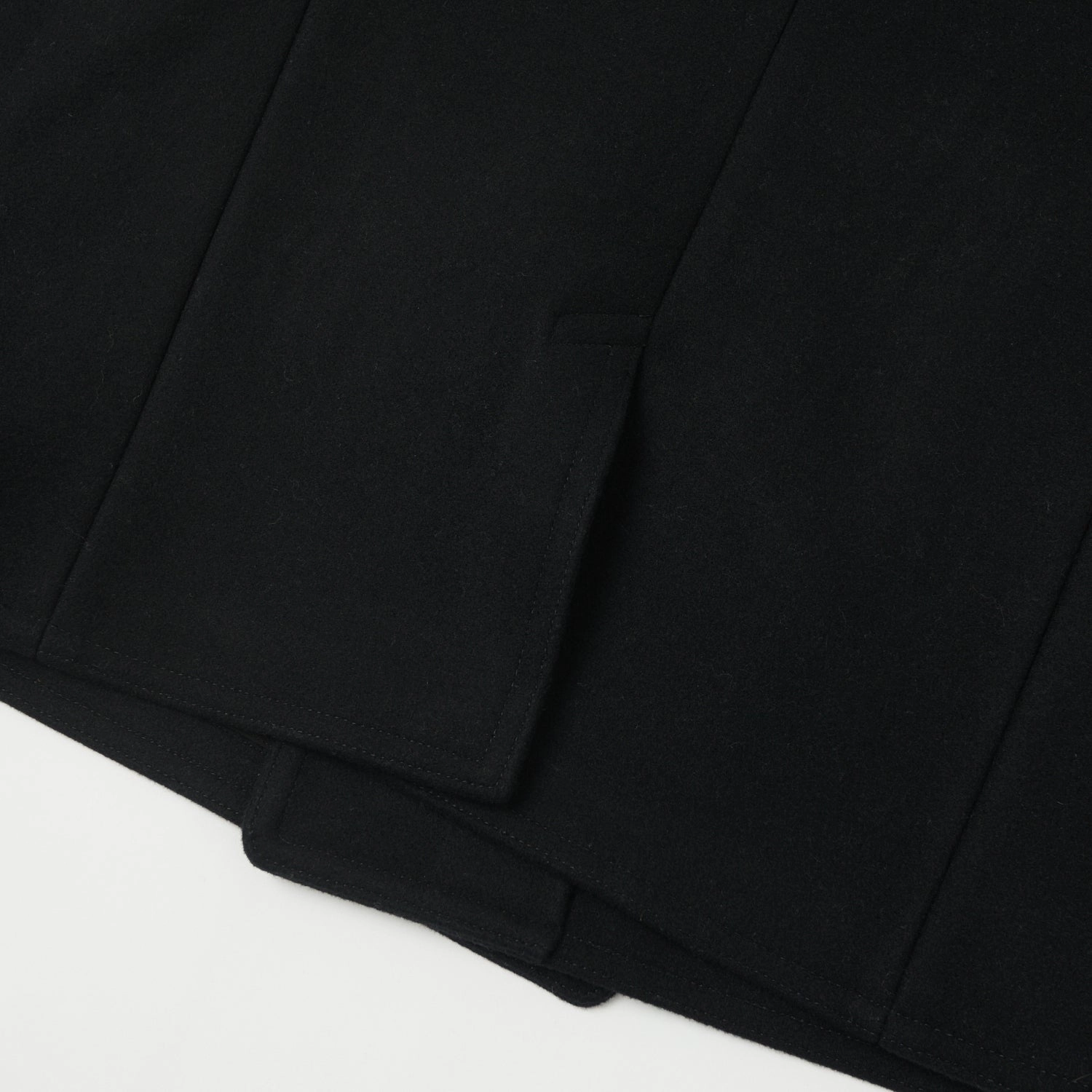 Wind Barrier Variable Baffle Sizing Buzz Rickson x William Gibson U.S. Navy Pea Coat - Black