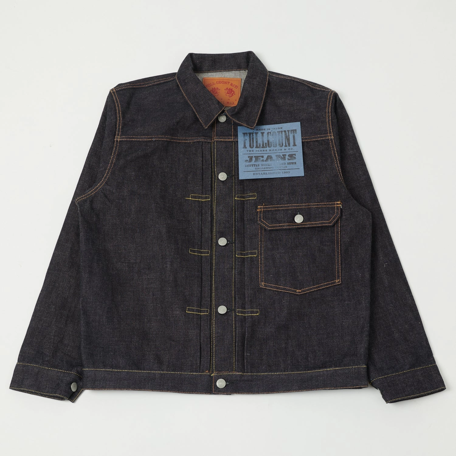 Full Count 2107XX 15.5oz Type I Denim Jacket - Raw Multi Pocket System