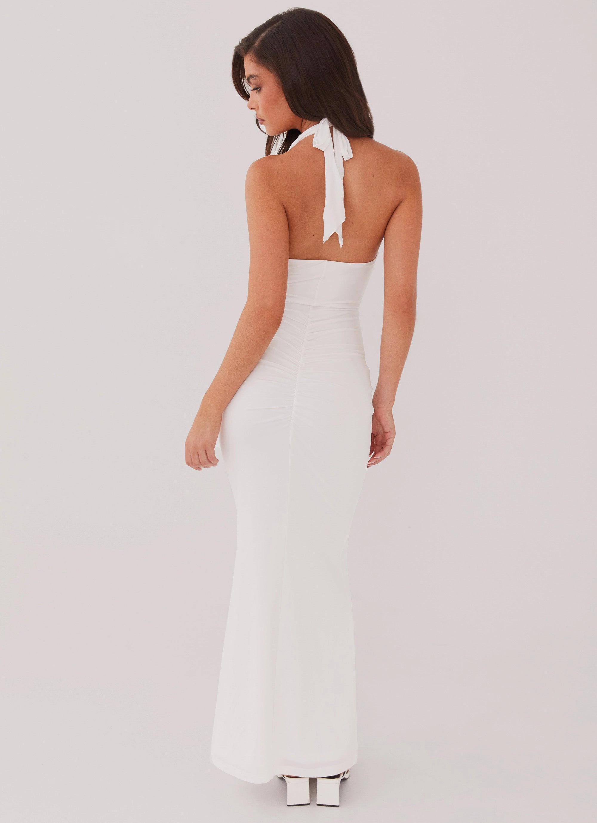 Allanna Frill Maxi Dress - White Work Ease