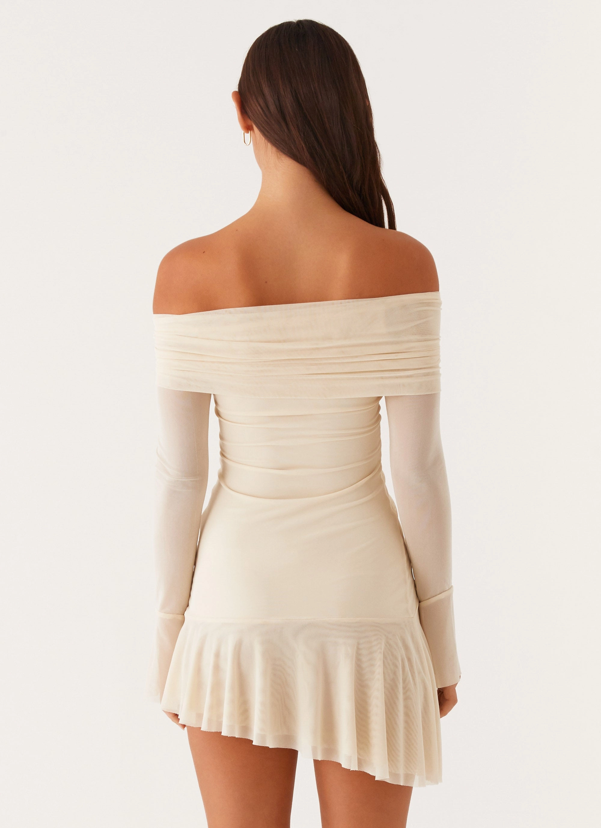 Stylish and Comfortable relaxed shape Ellis Ruched Mini Dress - Pastel Yellow